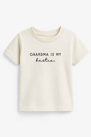 Grandma Is My Bestie Organic Cotton Kids Graphic Tee