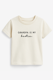 Grandpa Is My Bestie Organic Cotton Kids Graphic Tee
