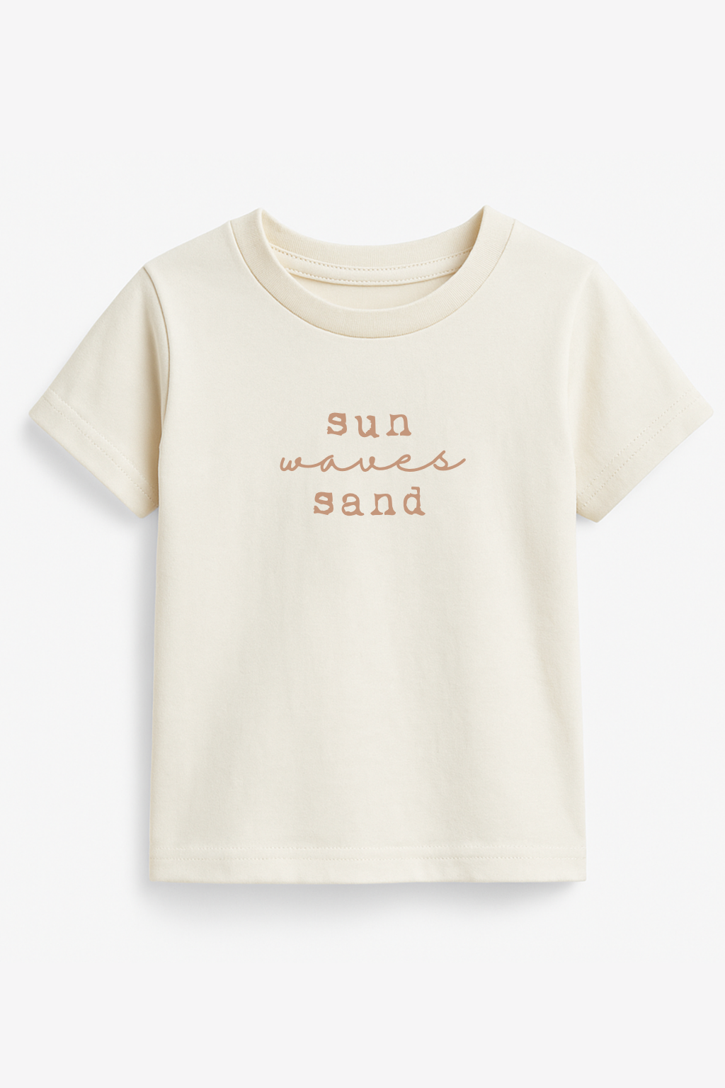 Sun Waves Sand Clay Organic Cotton Toddler T-shirt Short Sleeve