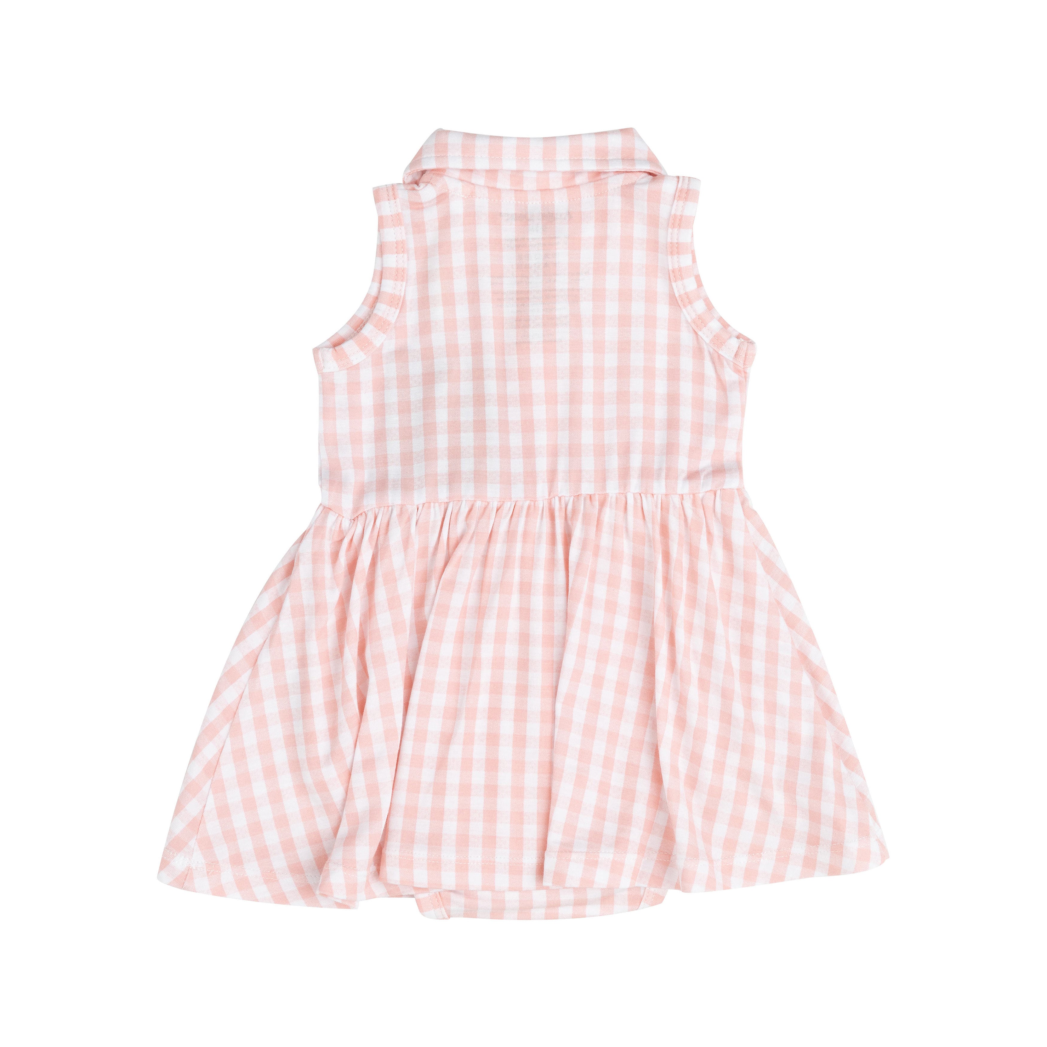 Tennis Tank Bodysuit Dress - Mini Pink Gingham