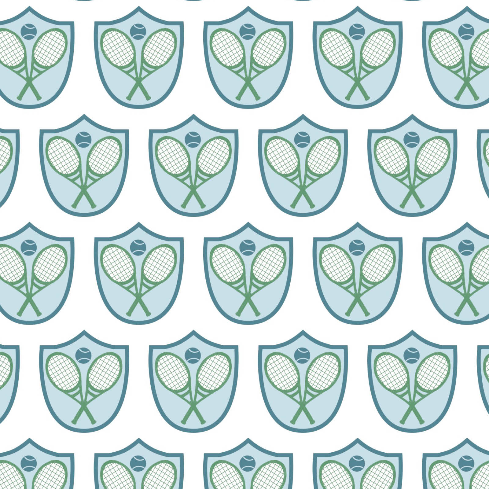 Charles Boys' Short Set - Tennis Crest Blue