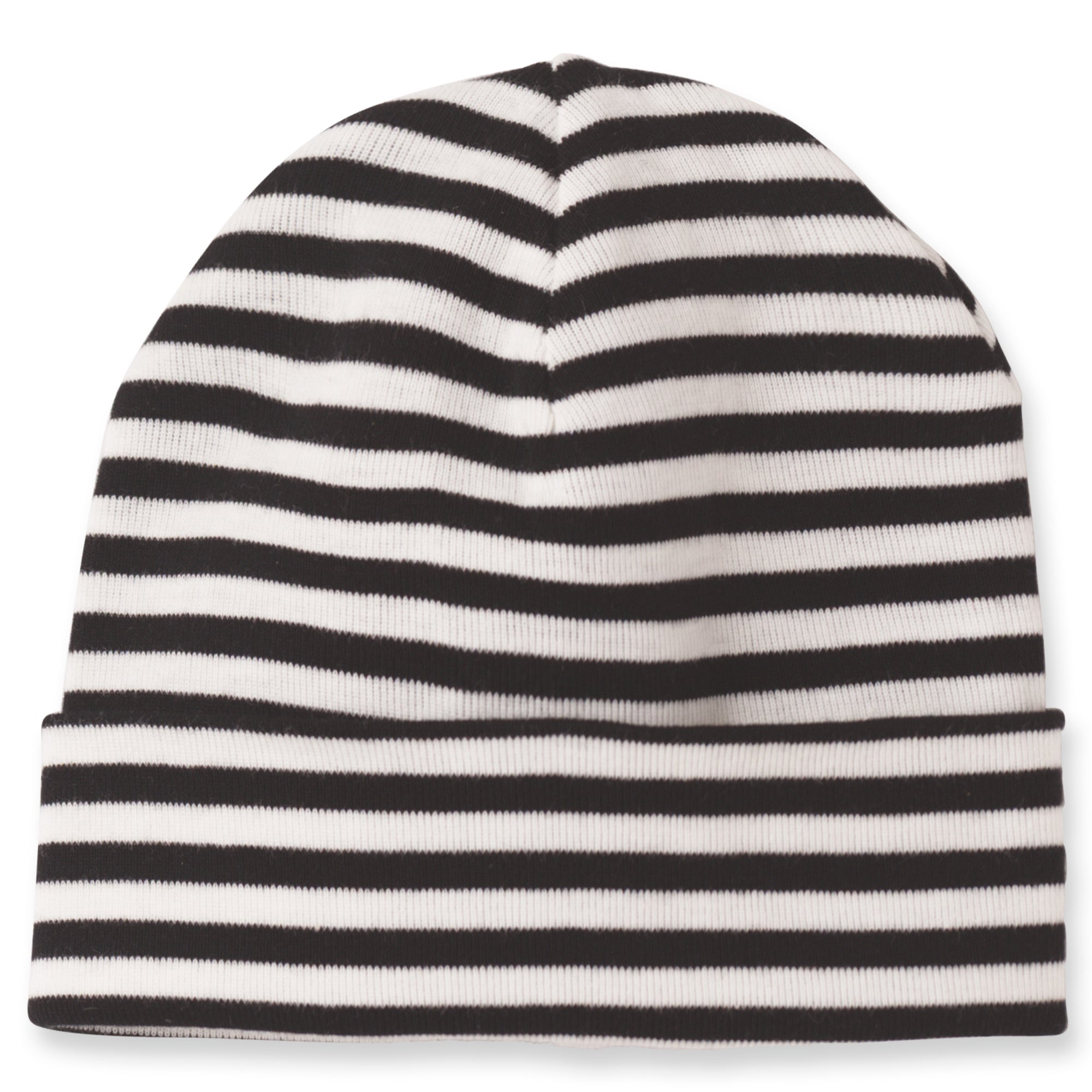 Baby Hat Black Thin Stripes