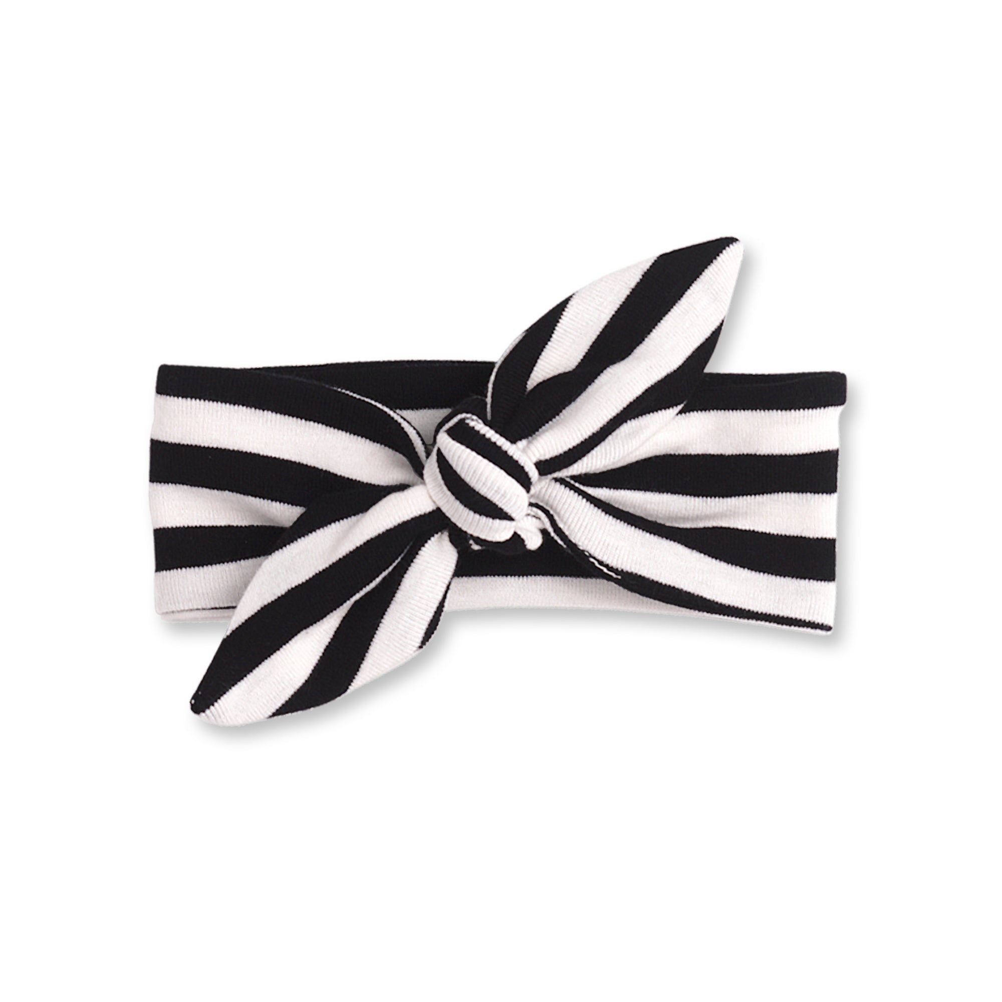 Baby Headband Black Thin Stripes