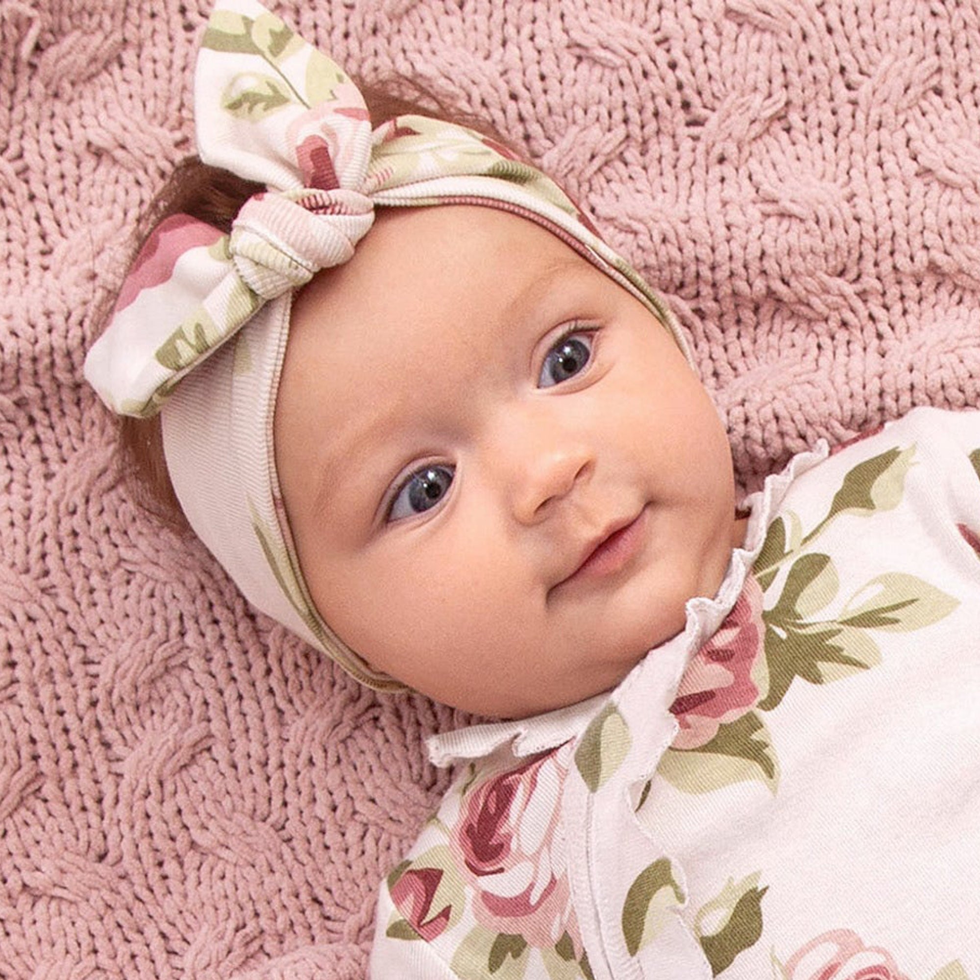 Baby Headband Cabbage Rose