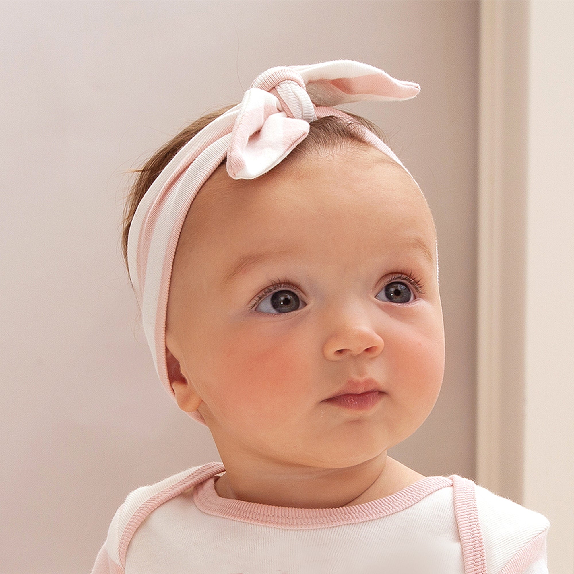 Baby Headband Pink Stripes