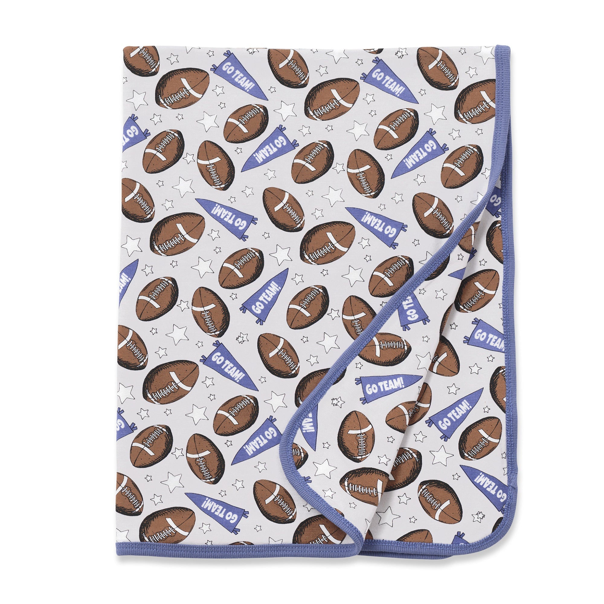 Football Bamboo Stroller Blanket