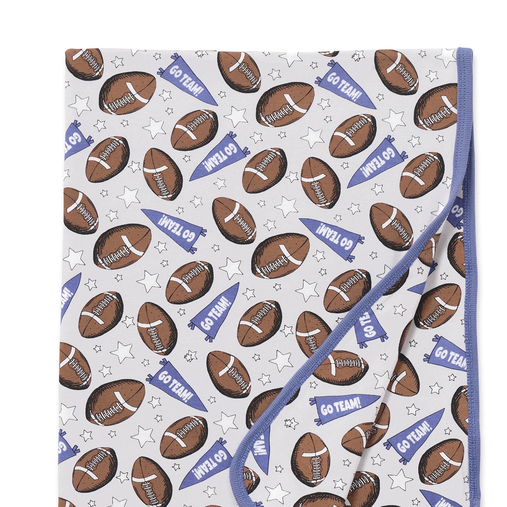 Football Bamboo Stroller Blanket