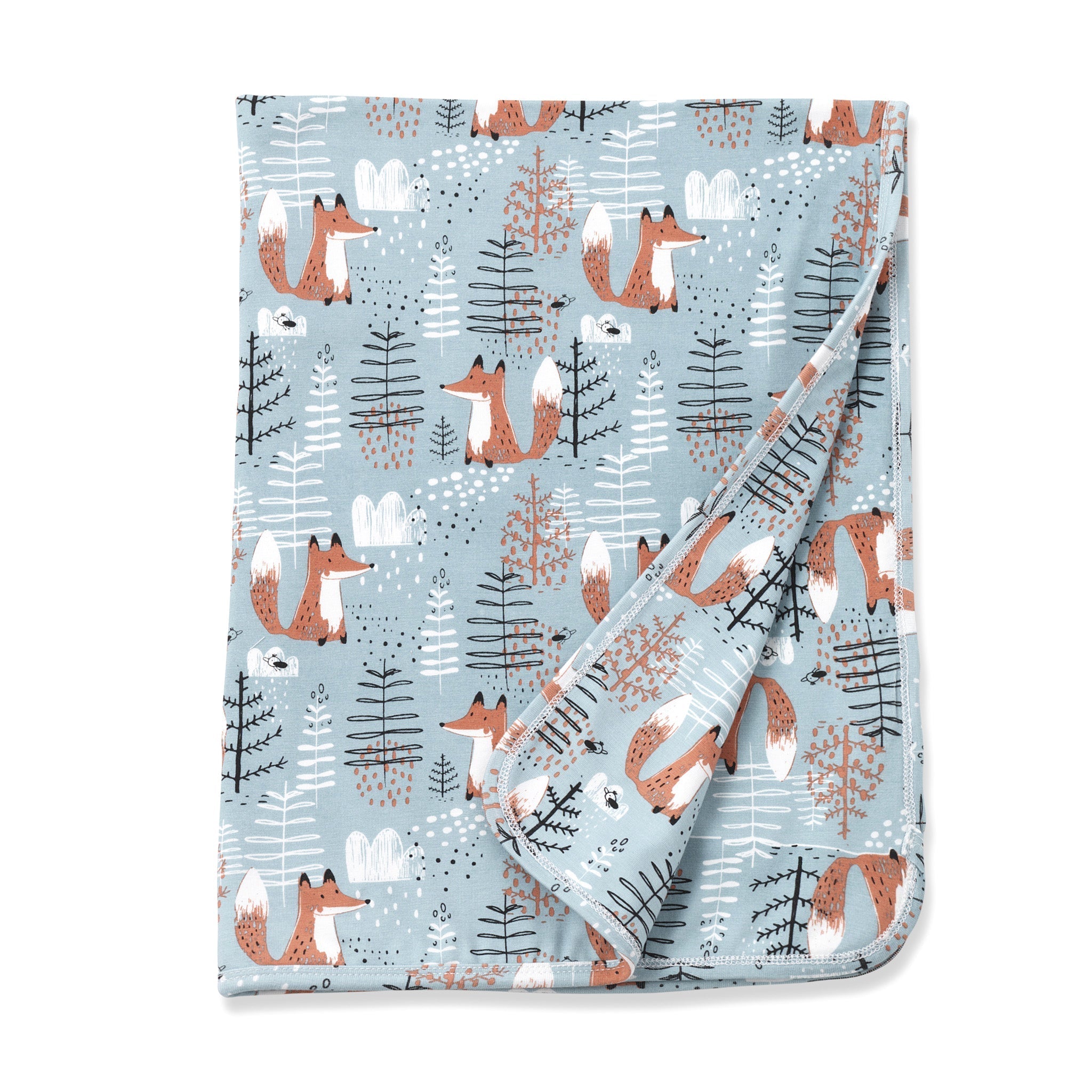 Foxy Forest Bamboo Stroller Blanket