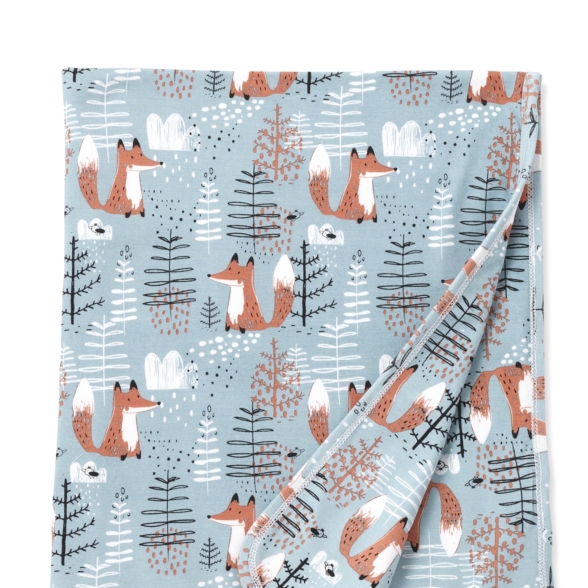 Foxy Forest Bamboo Stroller Blanket