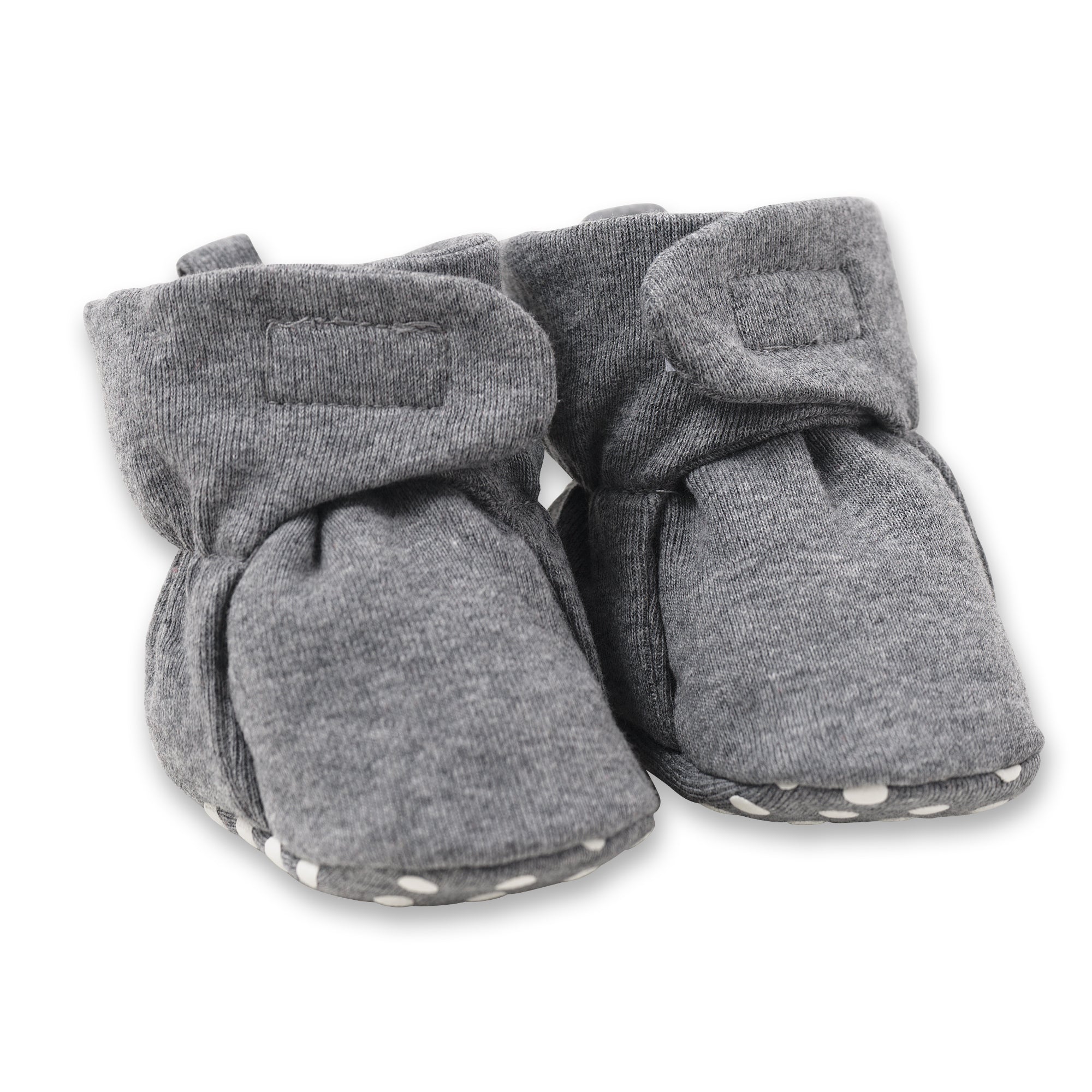 Heather Charcoal Baby Booties