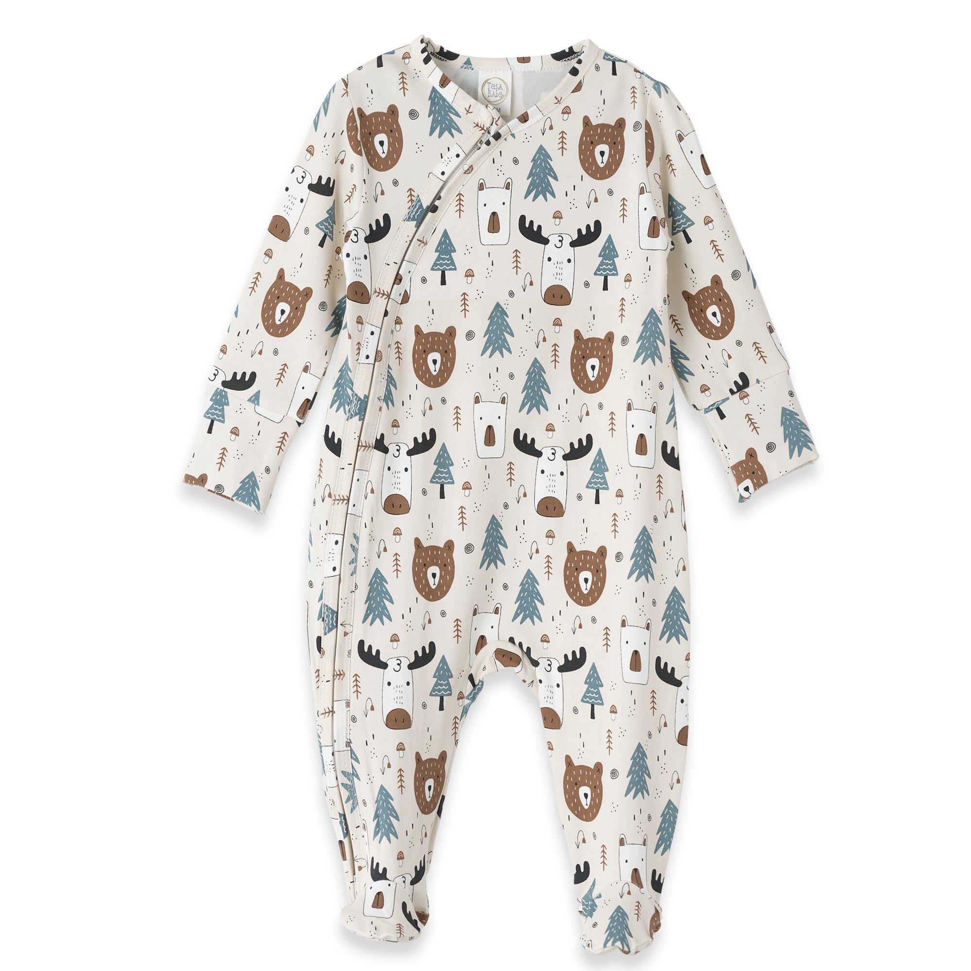 Forest Friends Bamboo Zipper Romper