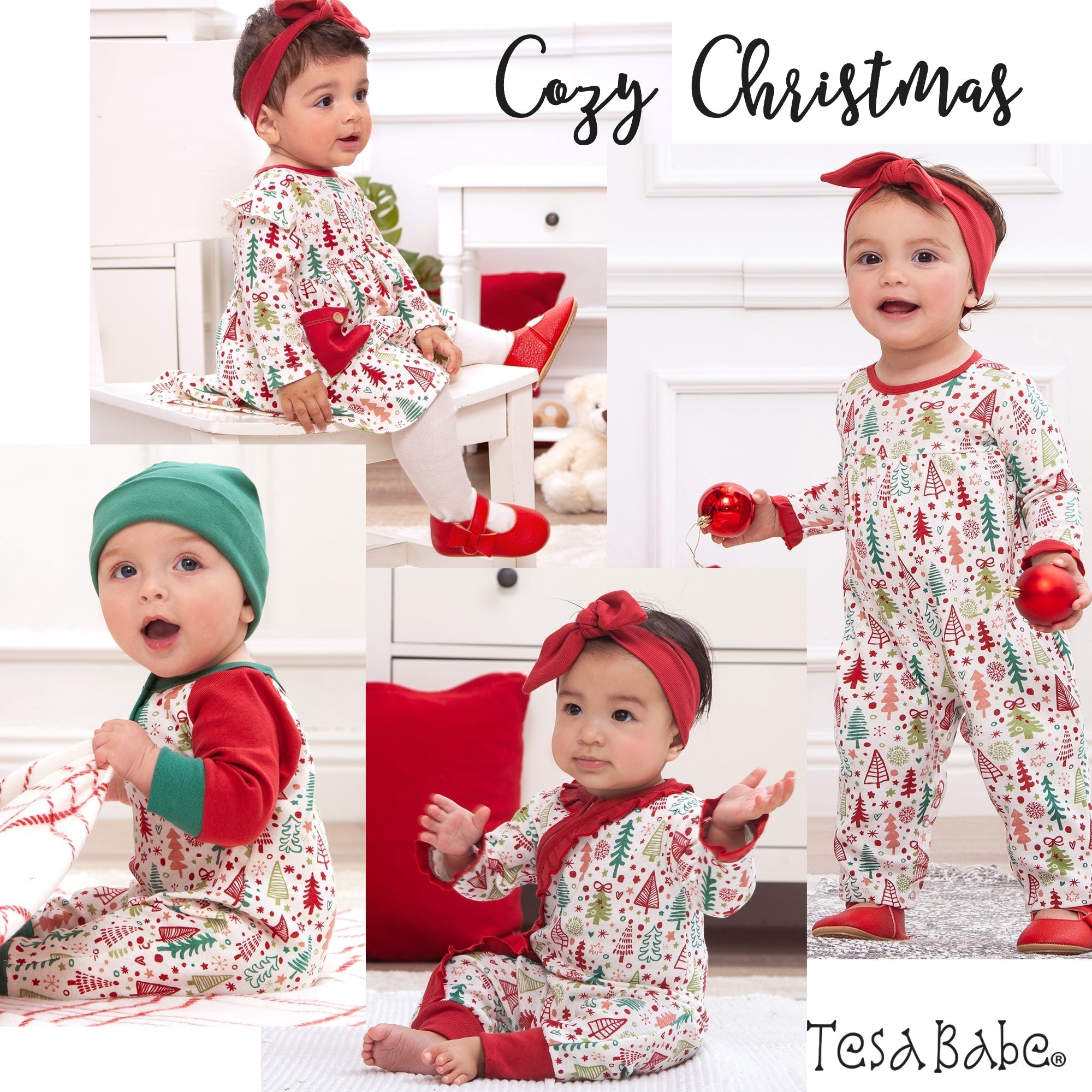 Cozy Christmas Zippered Bamboo Romper