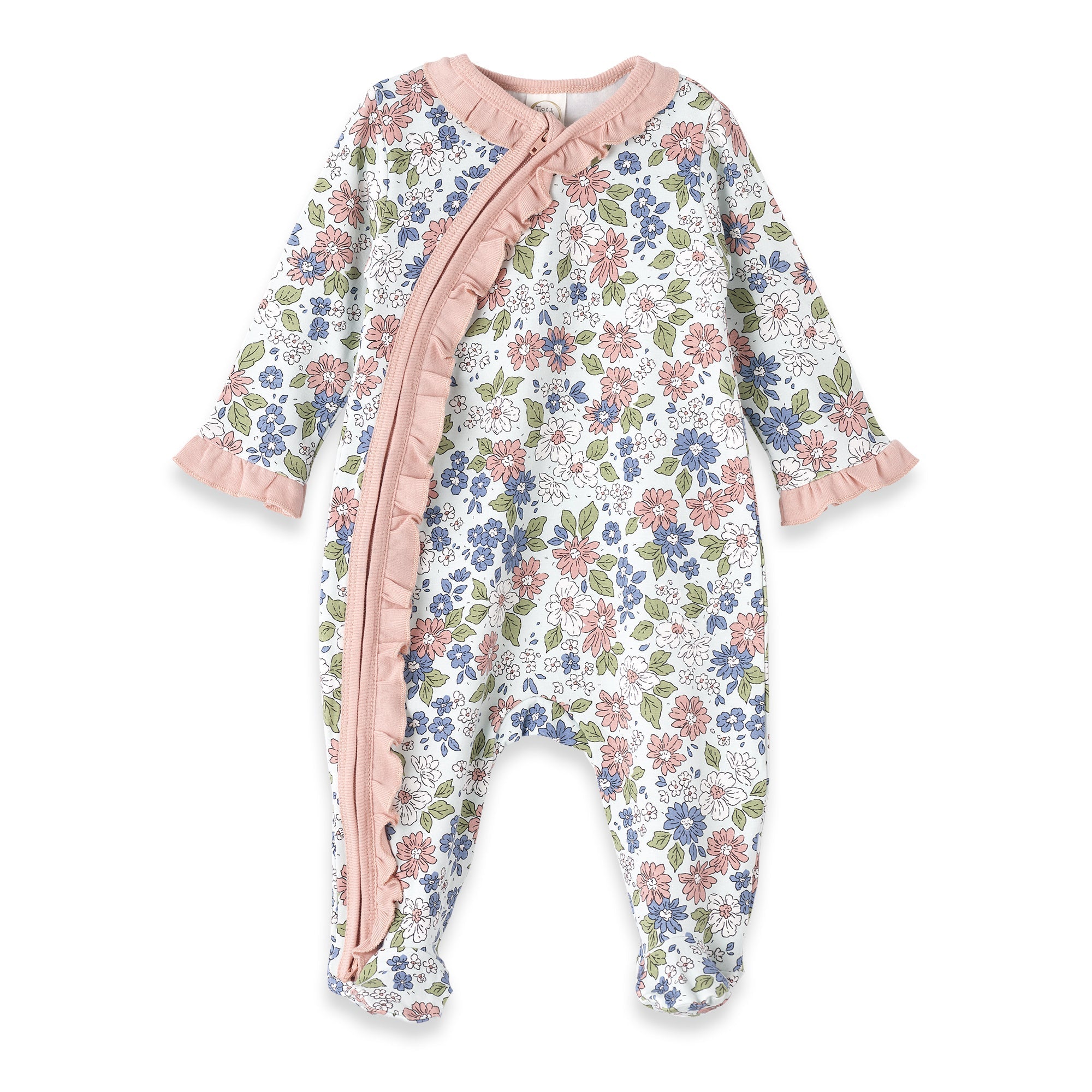 Meadow Fields Bamboo Zipper Romper