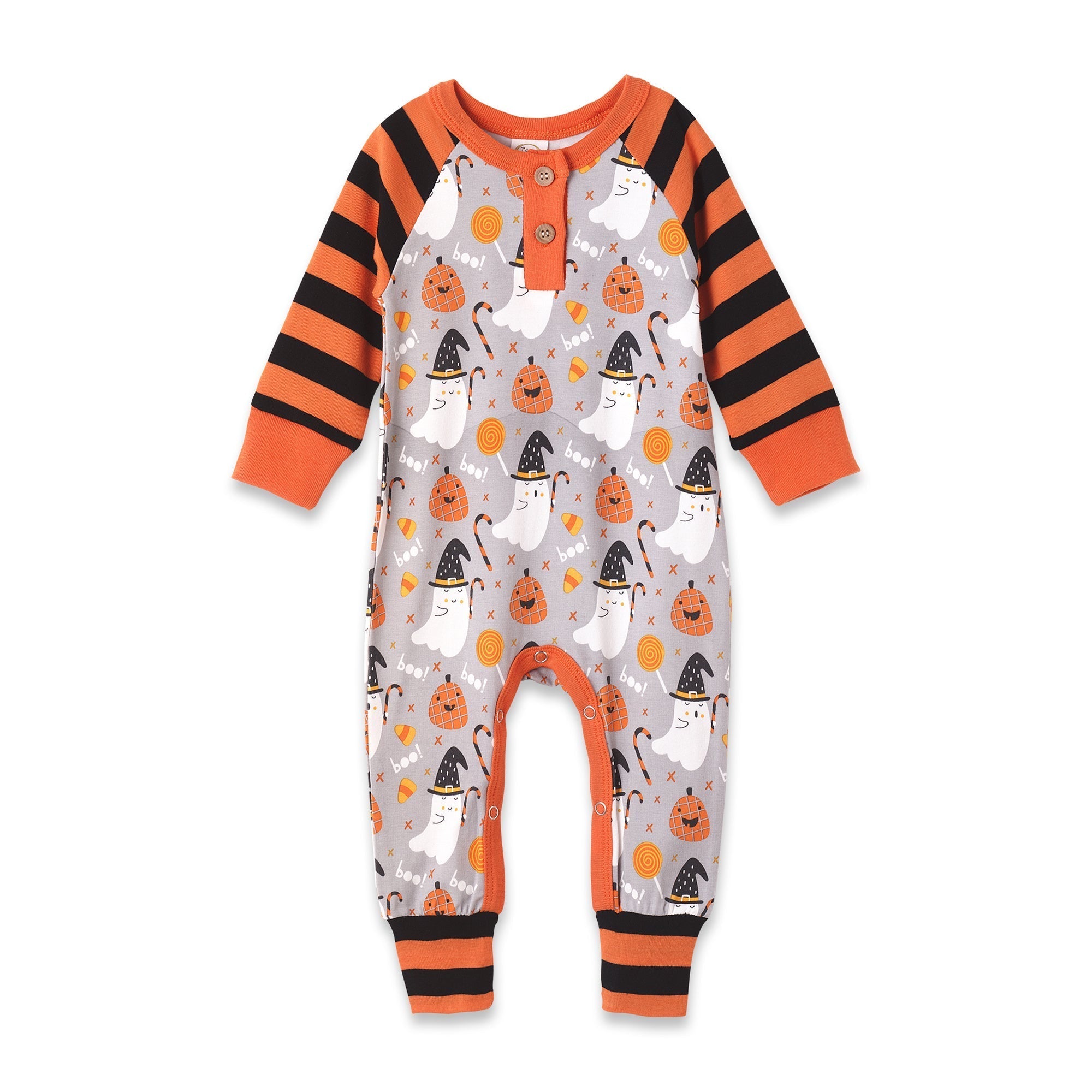 Boo Henley Halloween Romper