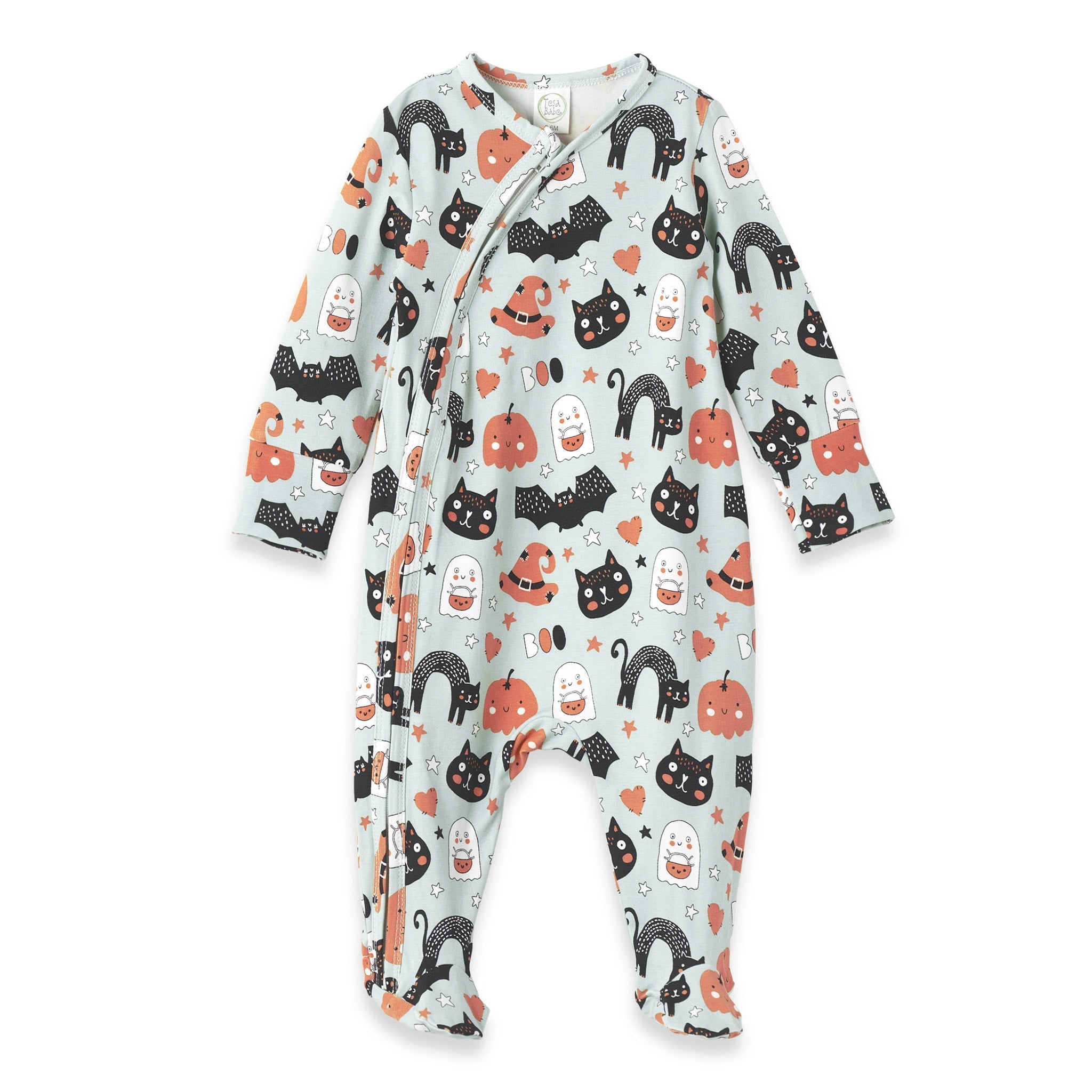 Halloween Pumpkin-pals Bamboo Zipper Romper