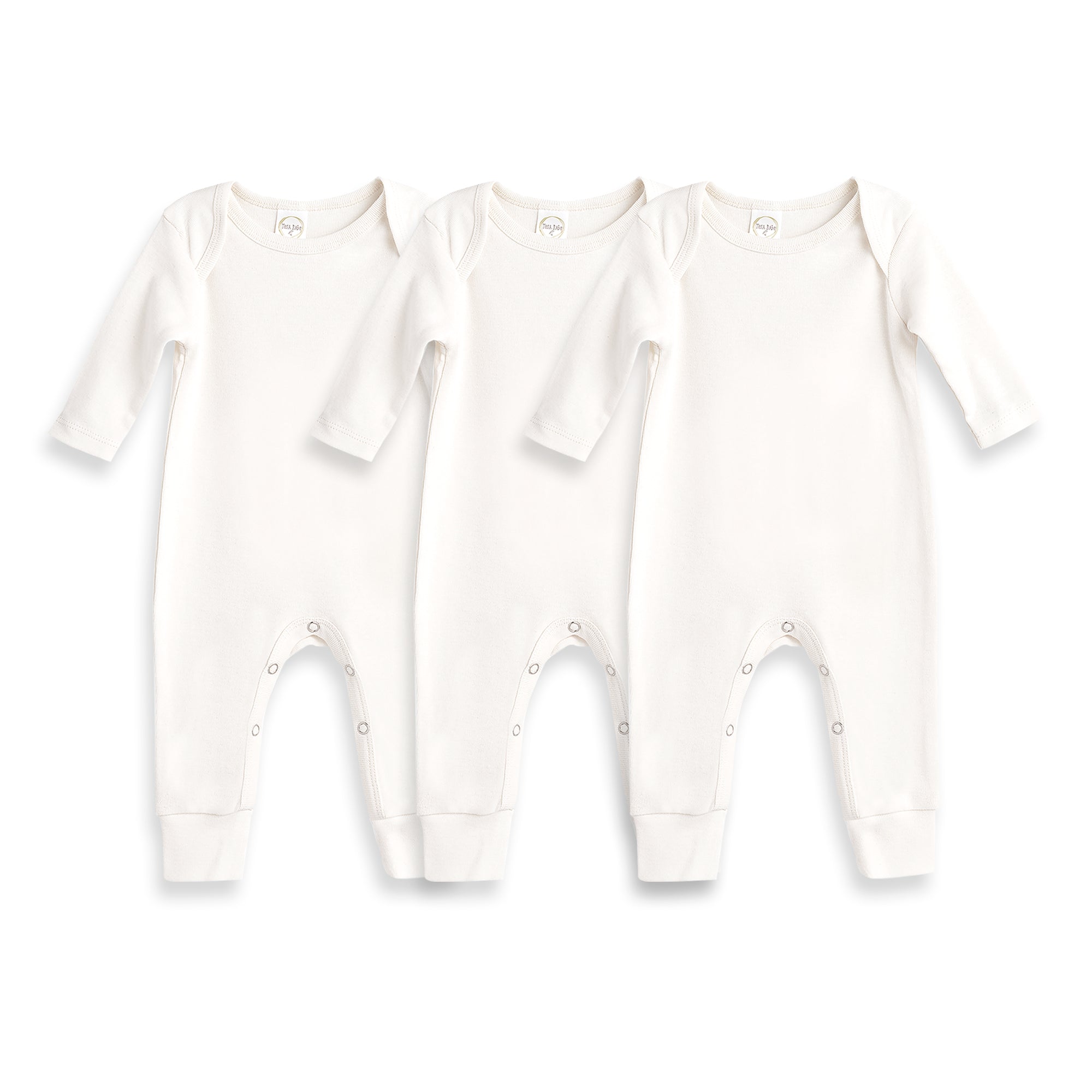 Set Of 3 Ivory Rompers