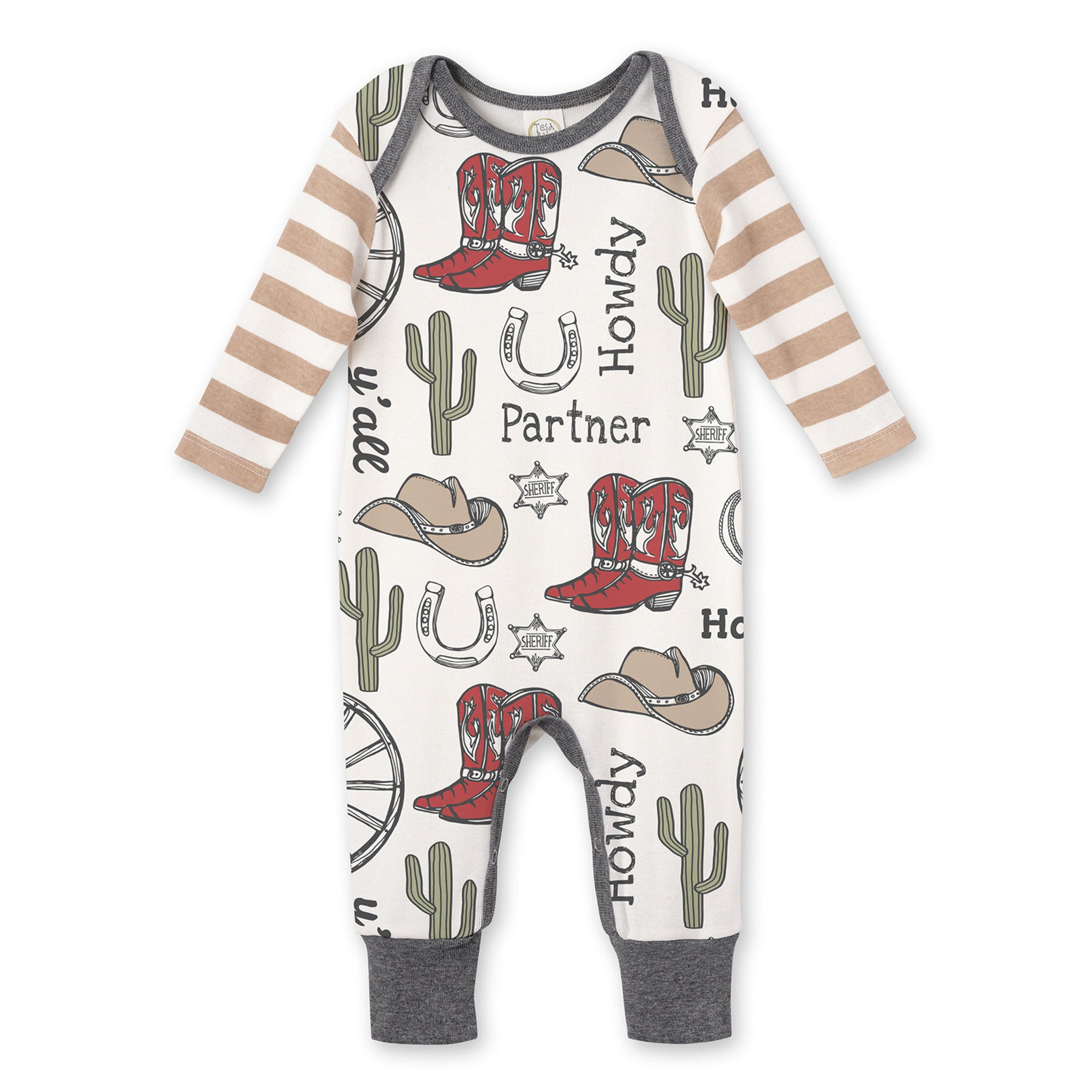 Howdy Partner Cowboy Bamboo Romper