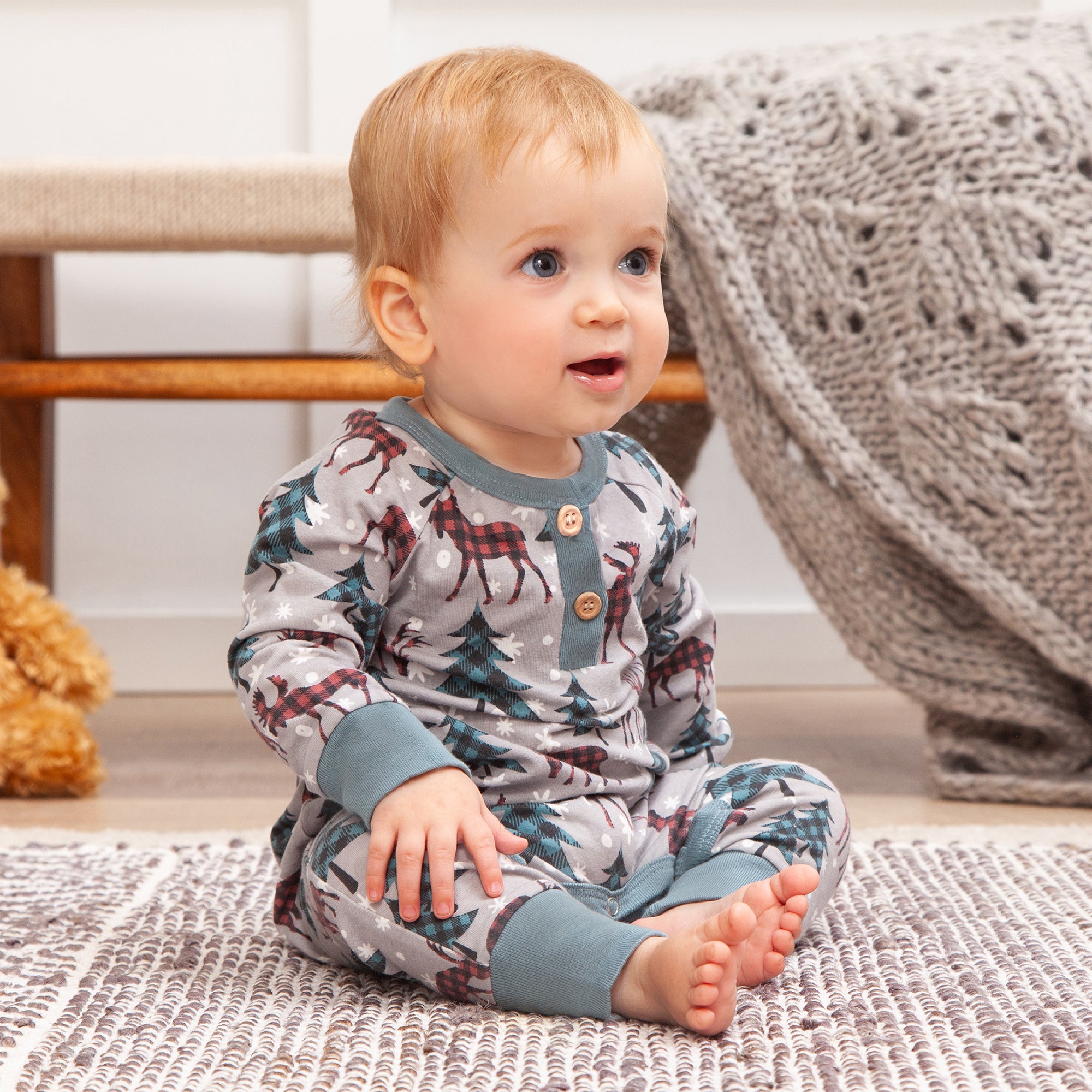 Nordic Pines Bamboo Henley Romper