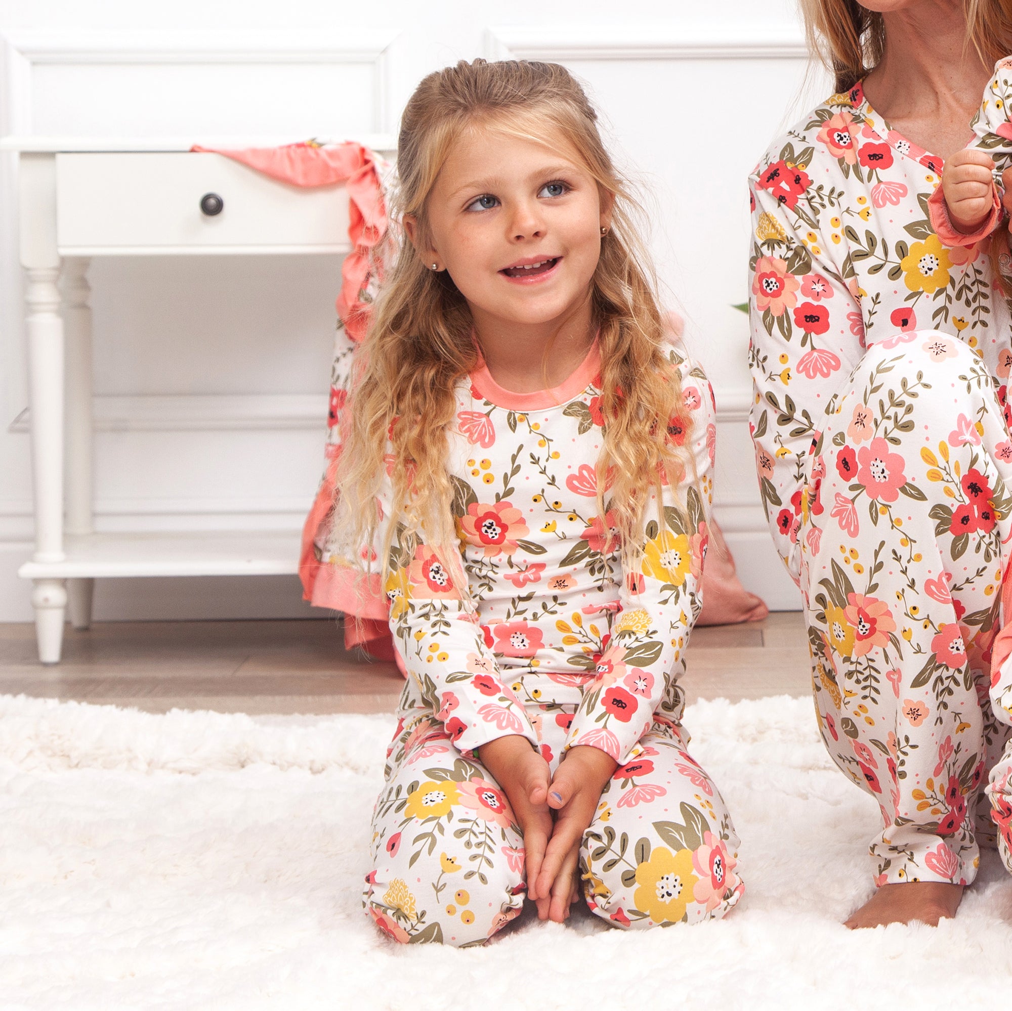 Floral Garden Girl's Pajama Set