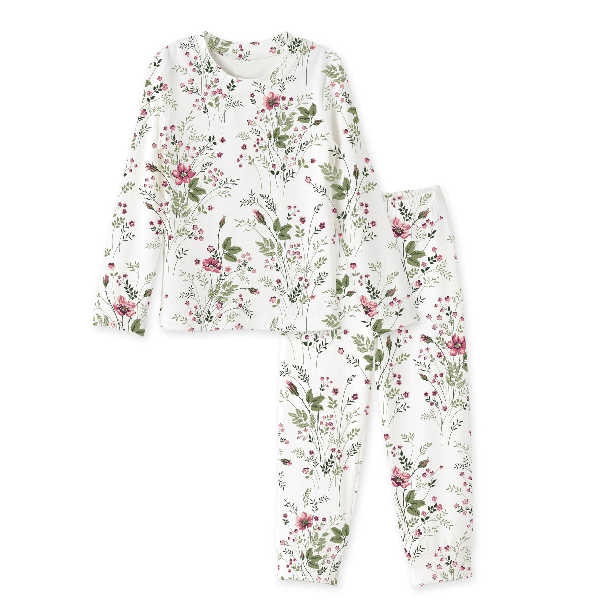 Pretty Petals Girl's Bamboo Pajama Set