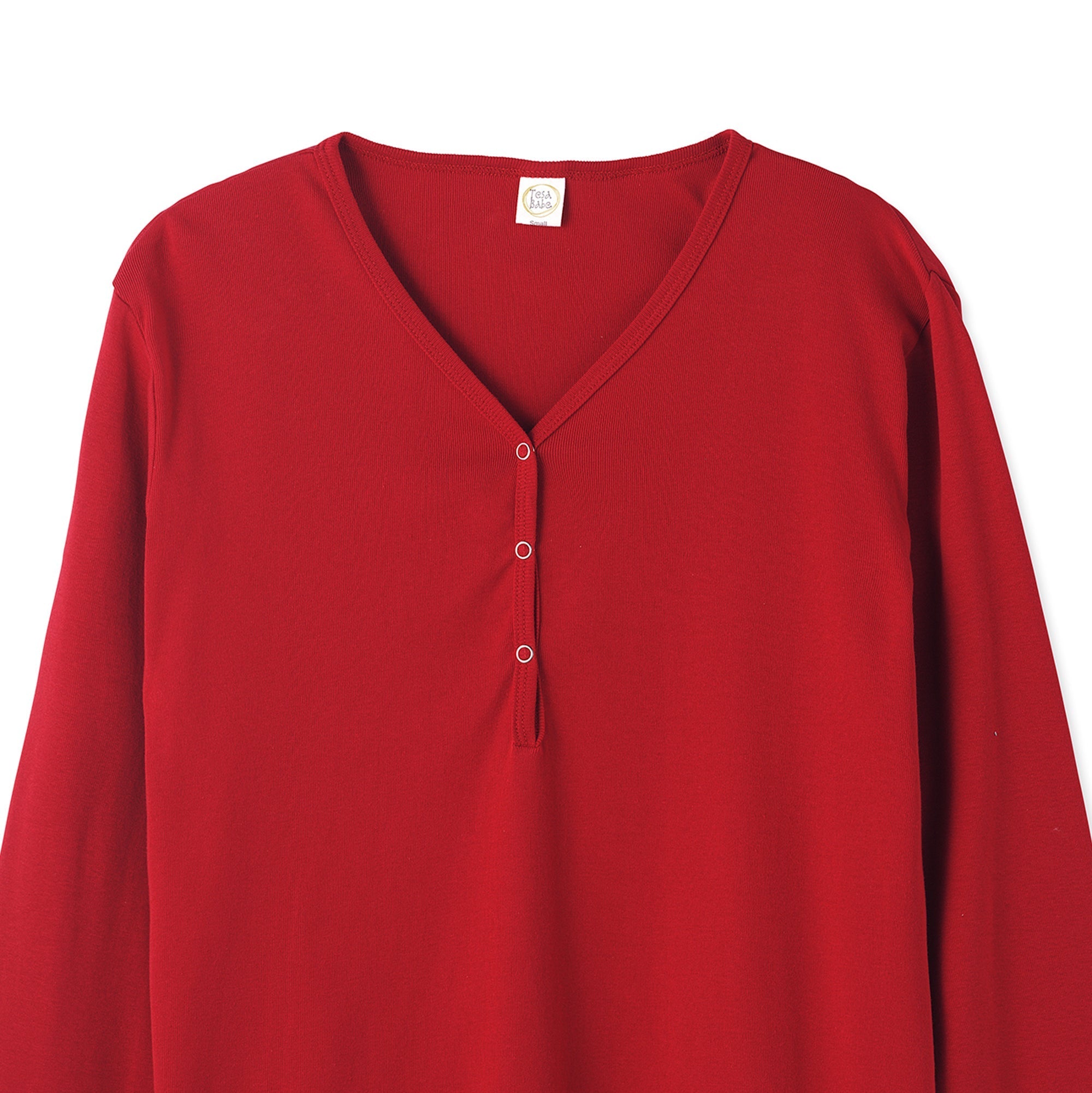 Red Women's Cotton Pajama Top