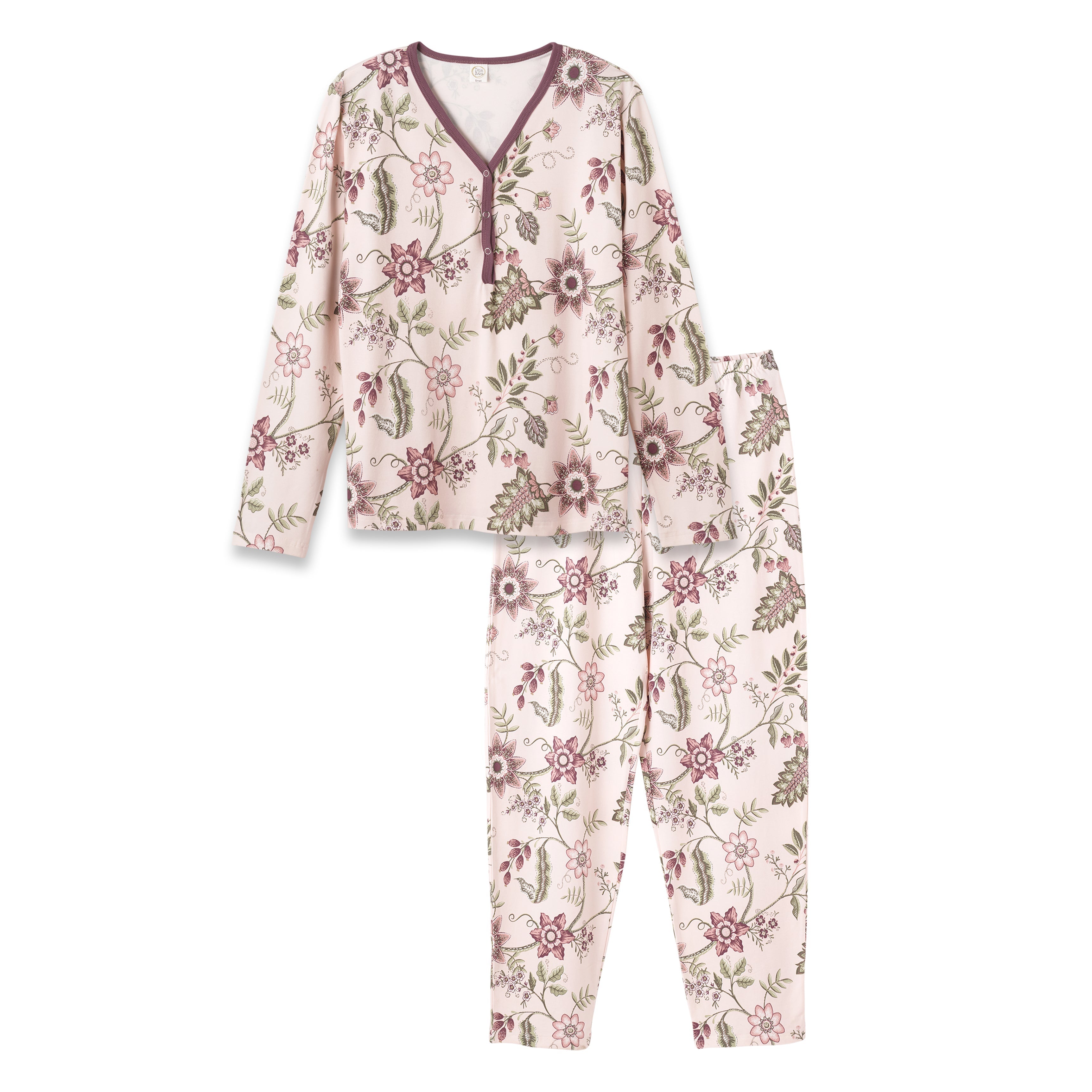 Floral Stitchery Women's Pajama Set