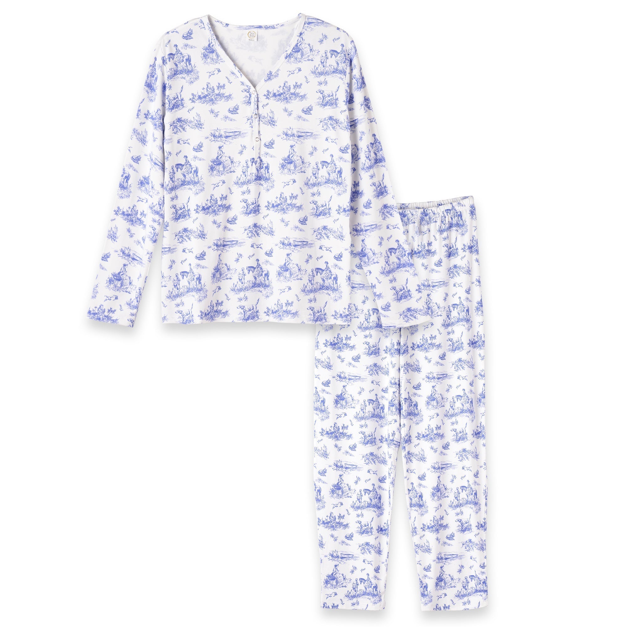 Toile De Jouy Bamboo Women's Pajama Set