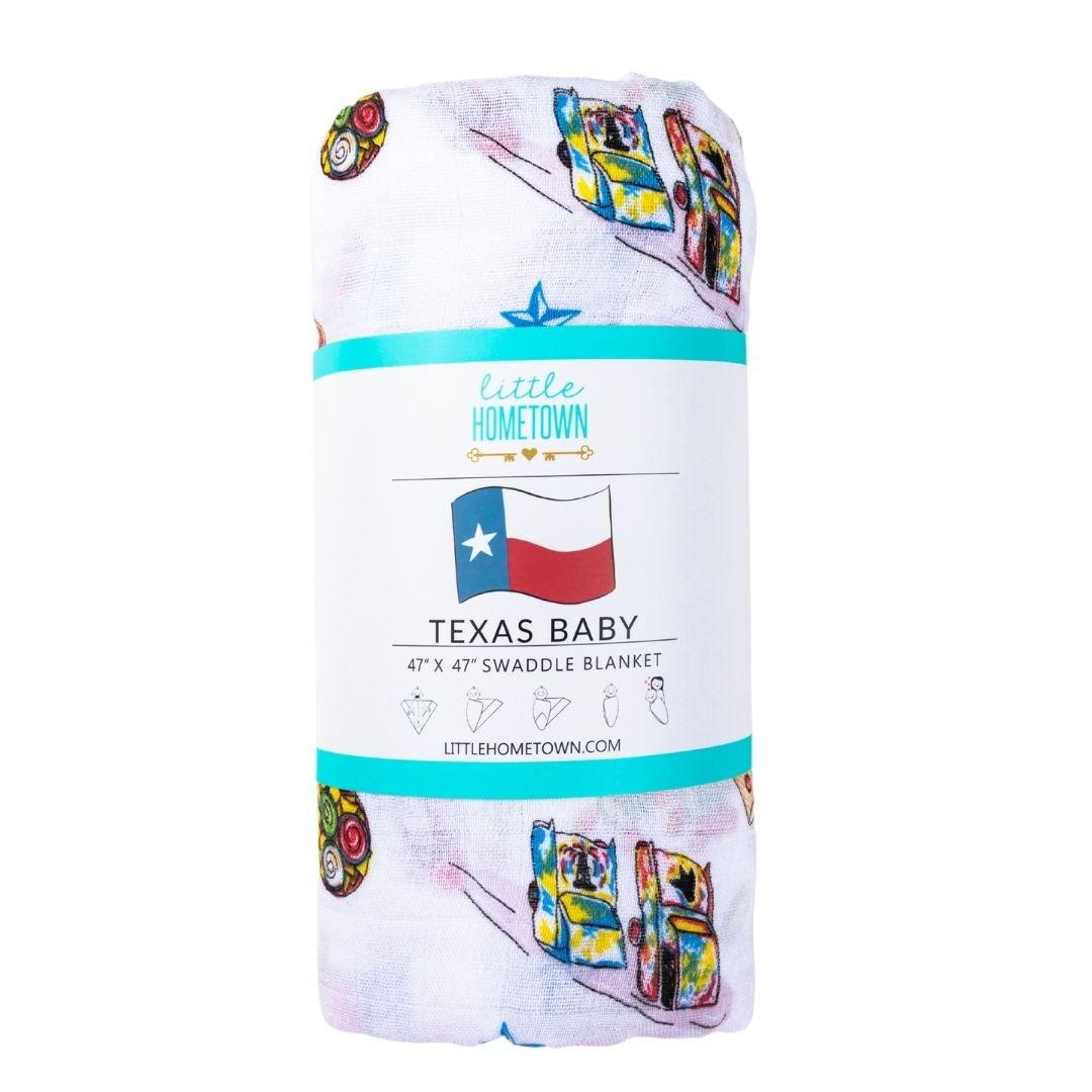 Texas Watercolor Baby Gift Bundle Soft Breathable Bamboo Cotton