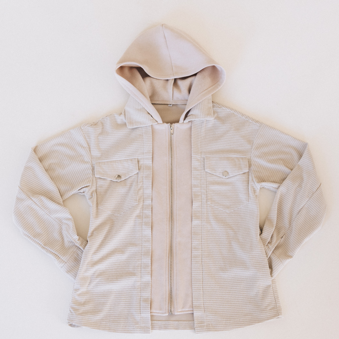 Textured Khaki Jacket - Women