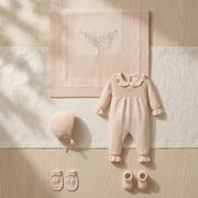 Alicia Beige Newborn Knitwear Coming Home Set (5 Pcs)
