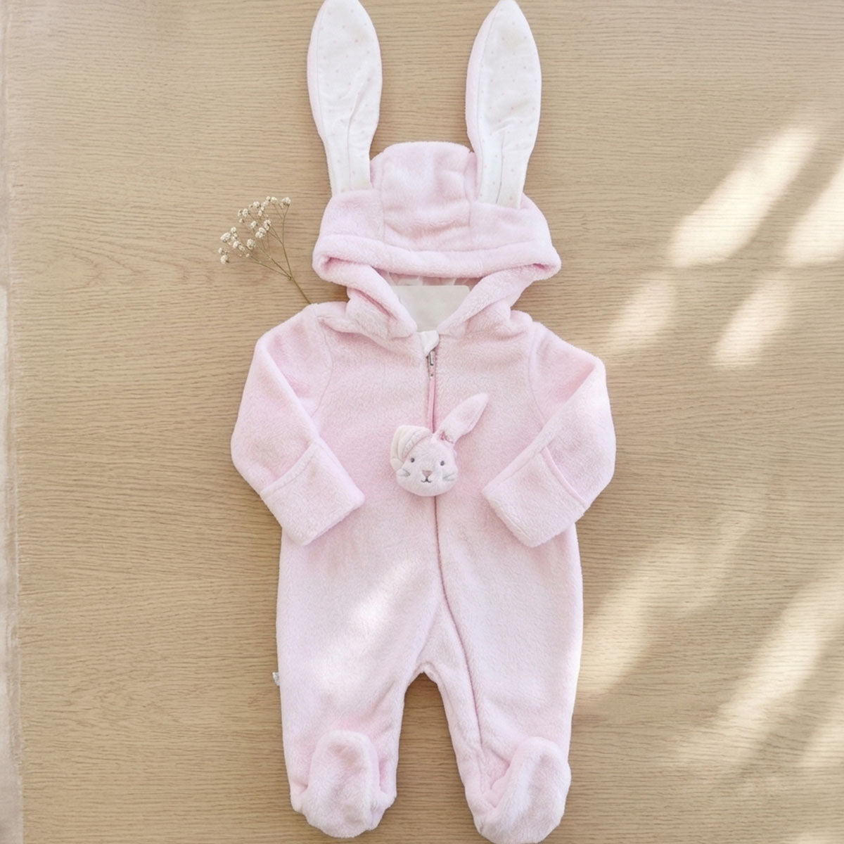 Pink Bunny Hooded Jumpsuit