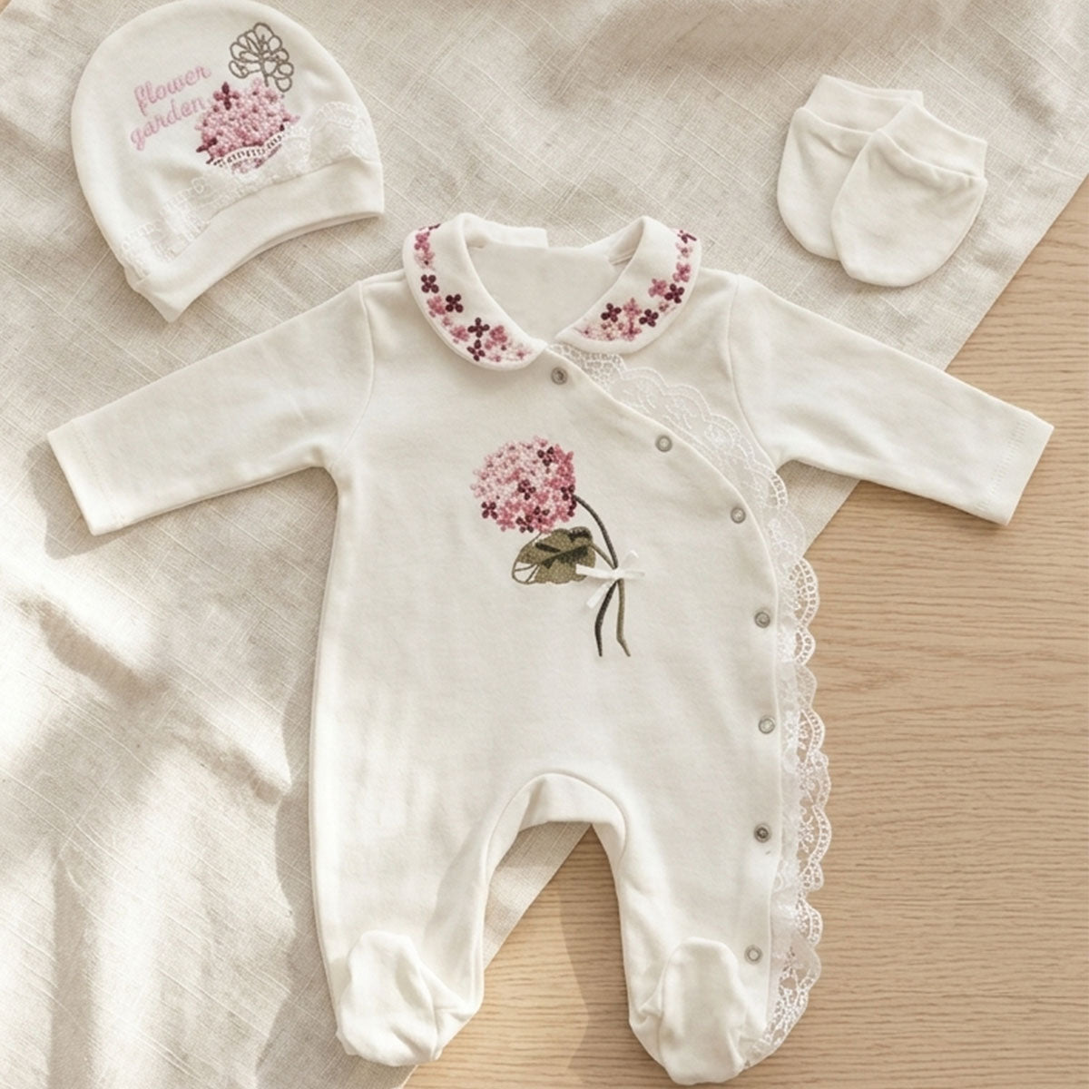 Bloom Jumpsuit Set - 3 Pcs