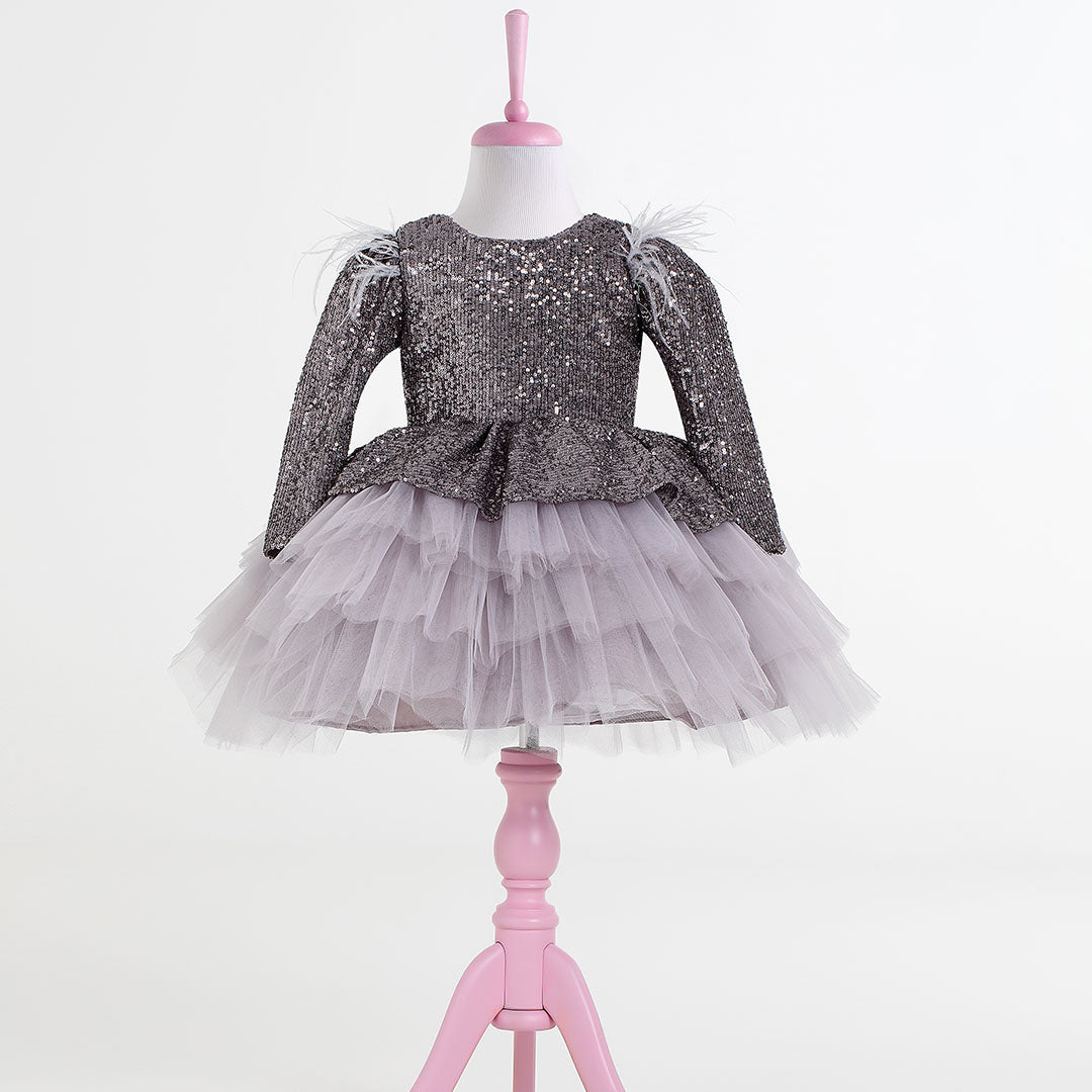 Nicole Gray Party Dress