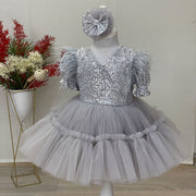 Clara Gray Party Dress