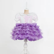 Helena White & Lilac Party Dress