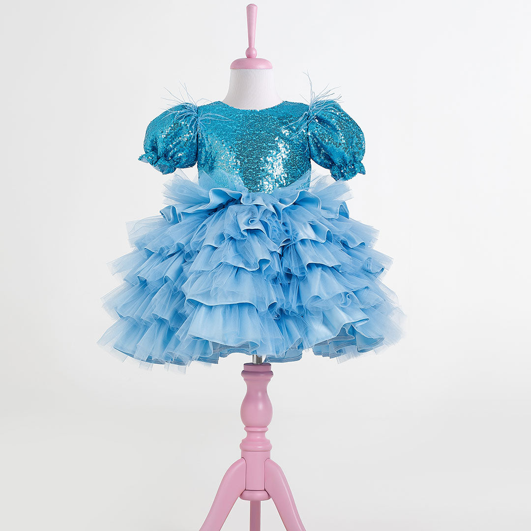 Perla Blue Party Dress
