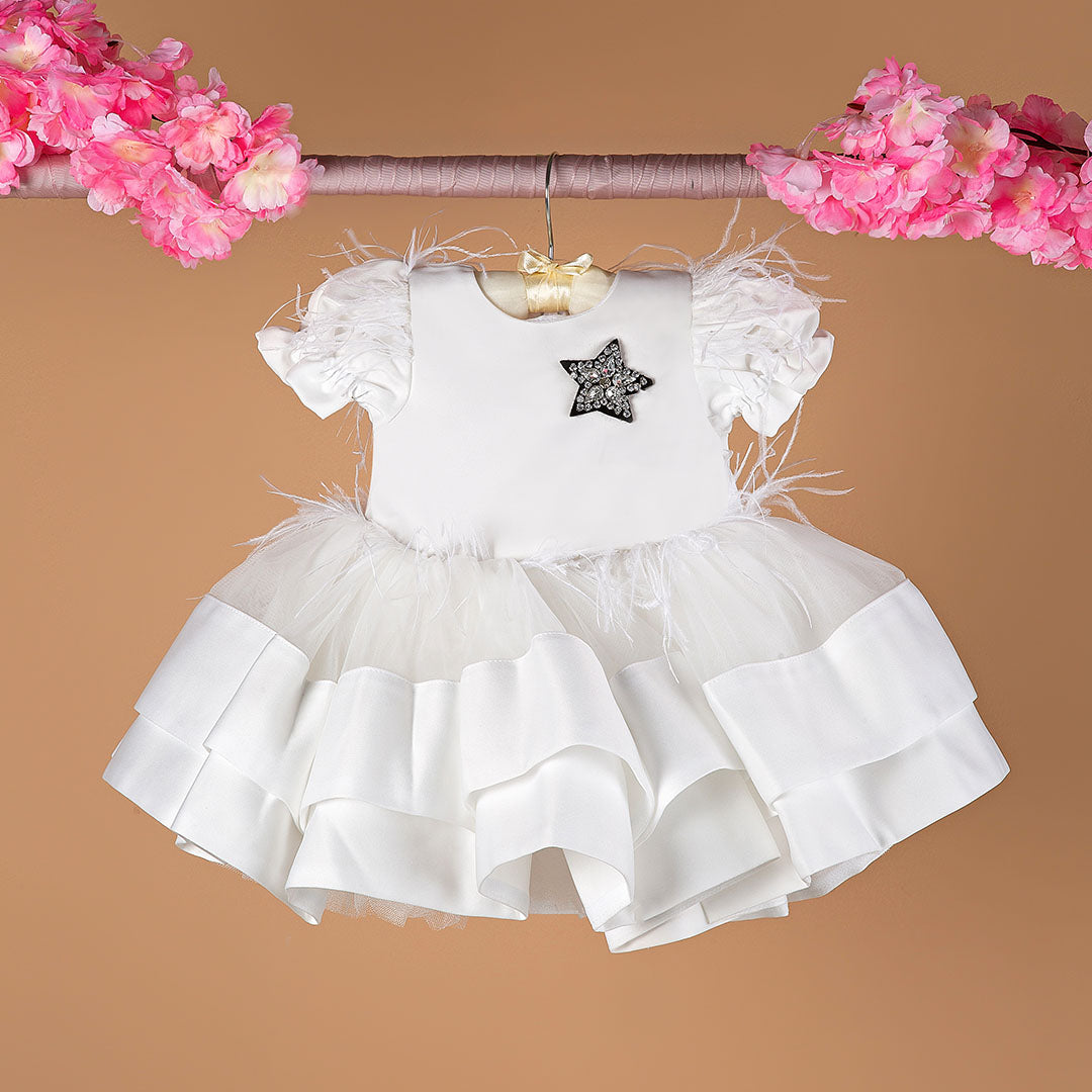 Star White Baby Dress