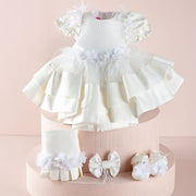 Tina White Baby Dress Set