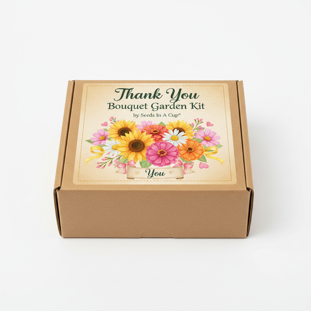 Thank You Bouquet Garden Kit | Sunflower, Black-eyed Susan, Columbine & Cosmos |