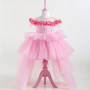 Violet Pink Party Dress - Layered