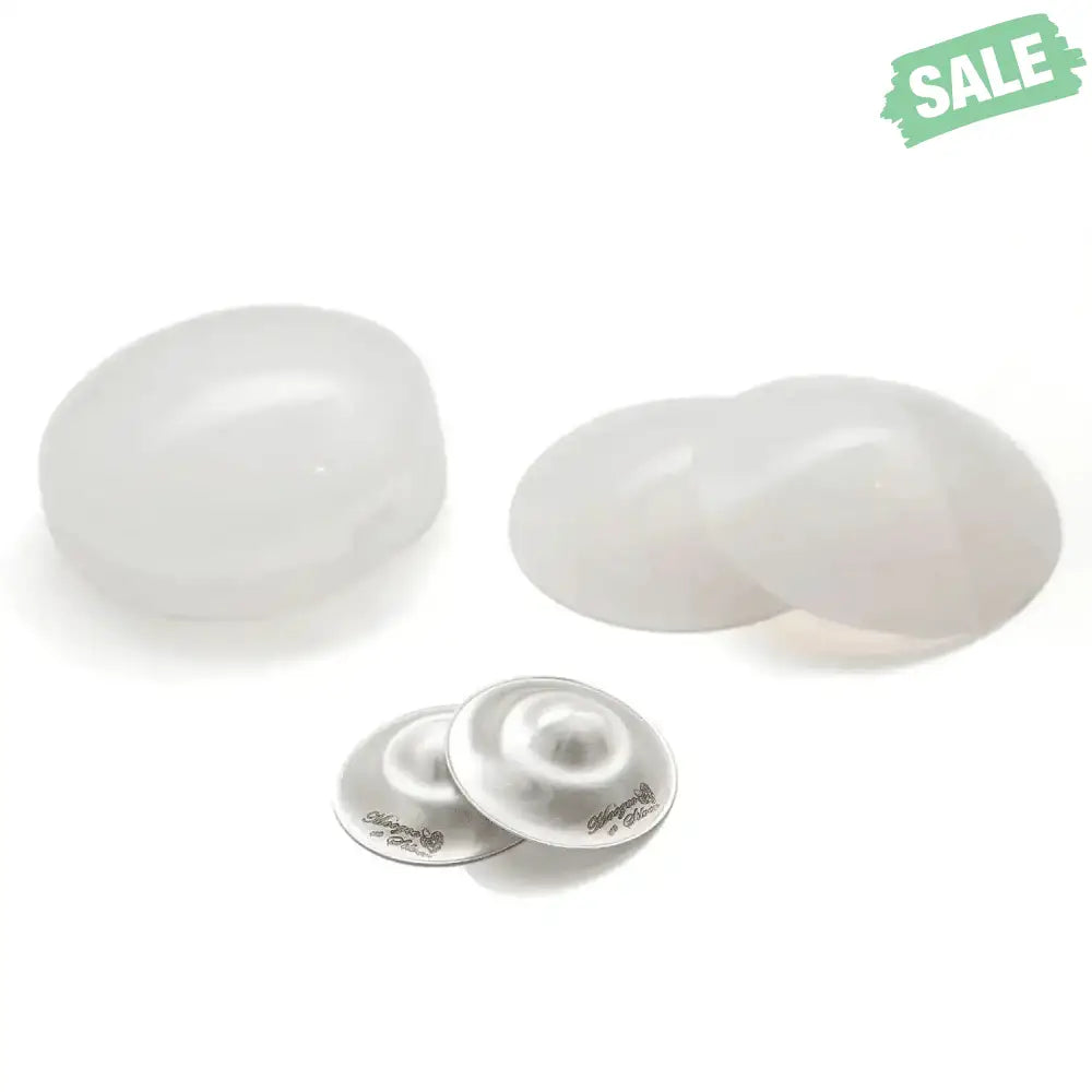 The Original Silver Nursing Cups With Silicone Pads