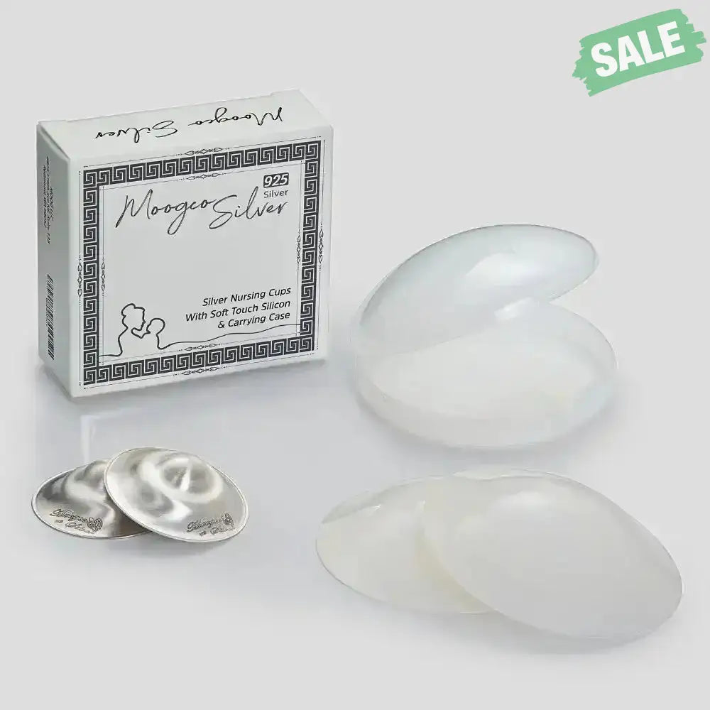 The Original Silver Nursing Cups With Silicone Pads