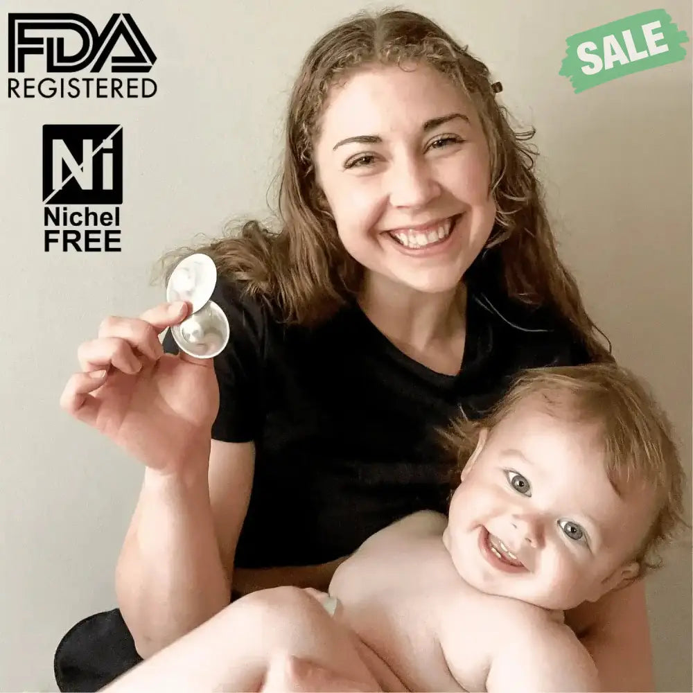 The Original Silver Nursing Cups With Silicone Pads