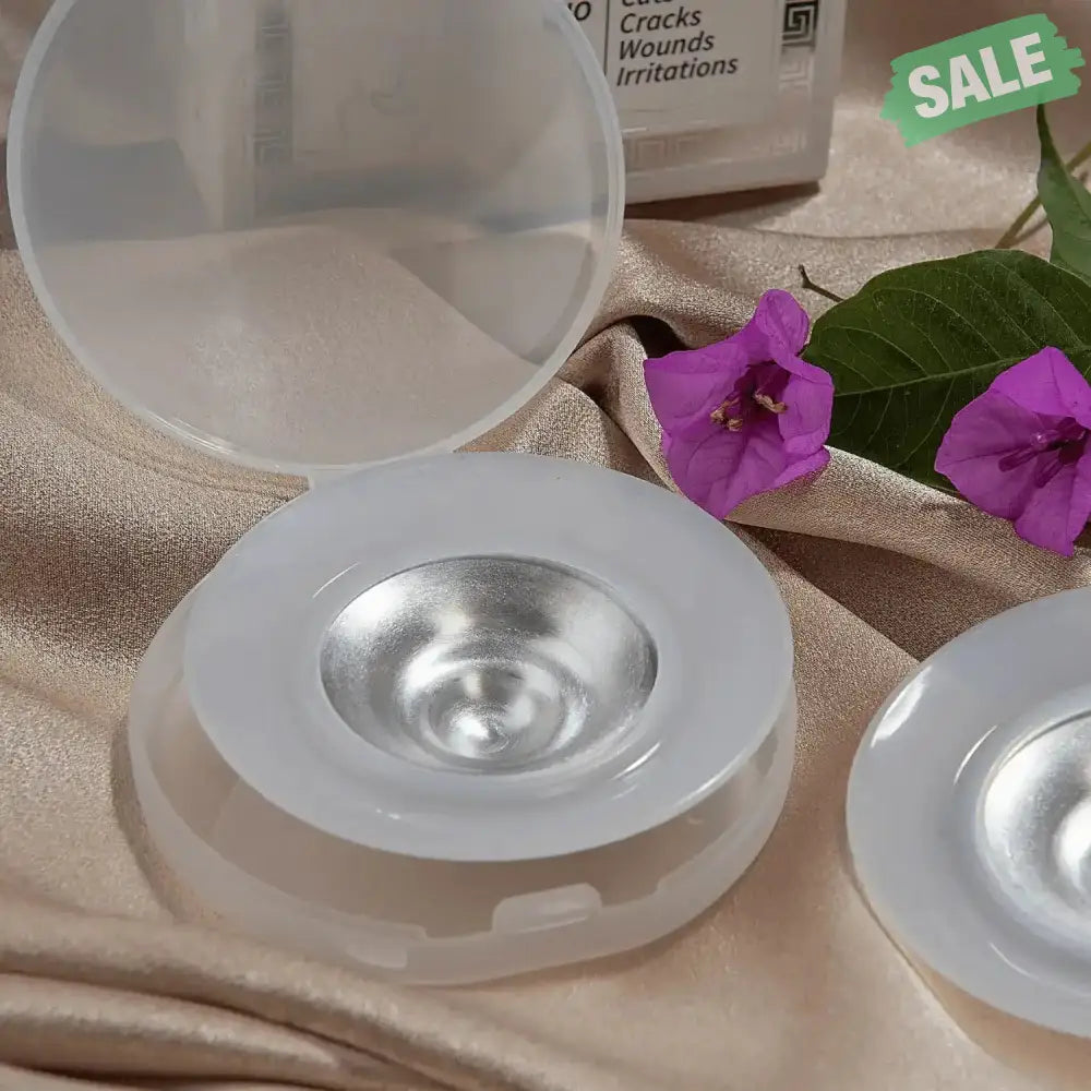 The Original Silver Nursing Cups With Silicone Pads
