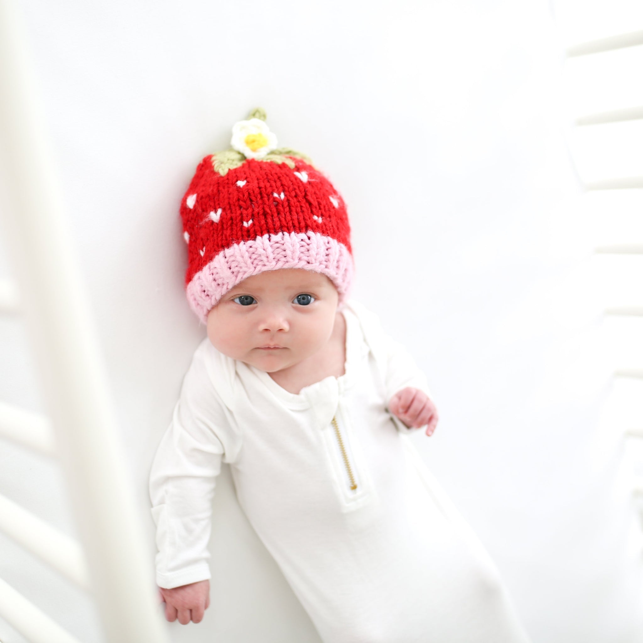 Addie Strawberry Hand-knit Hat