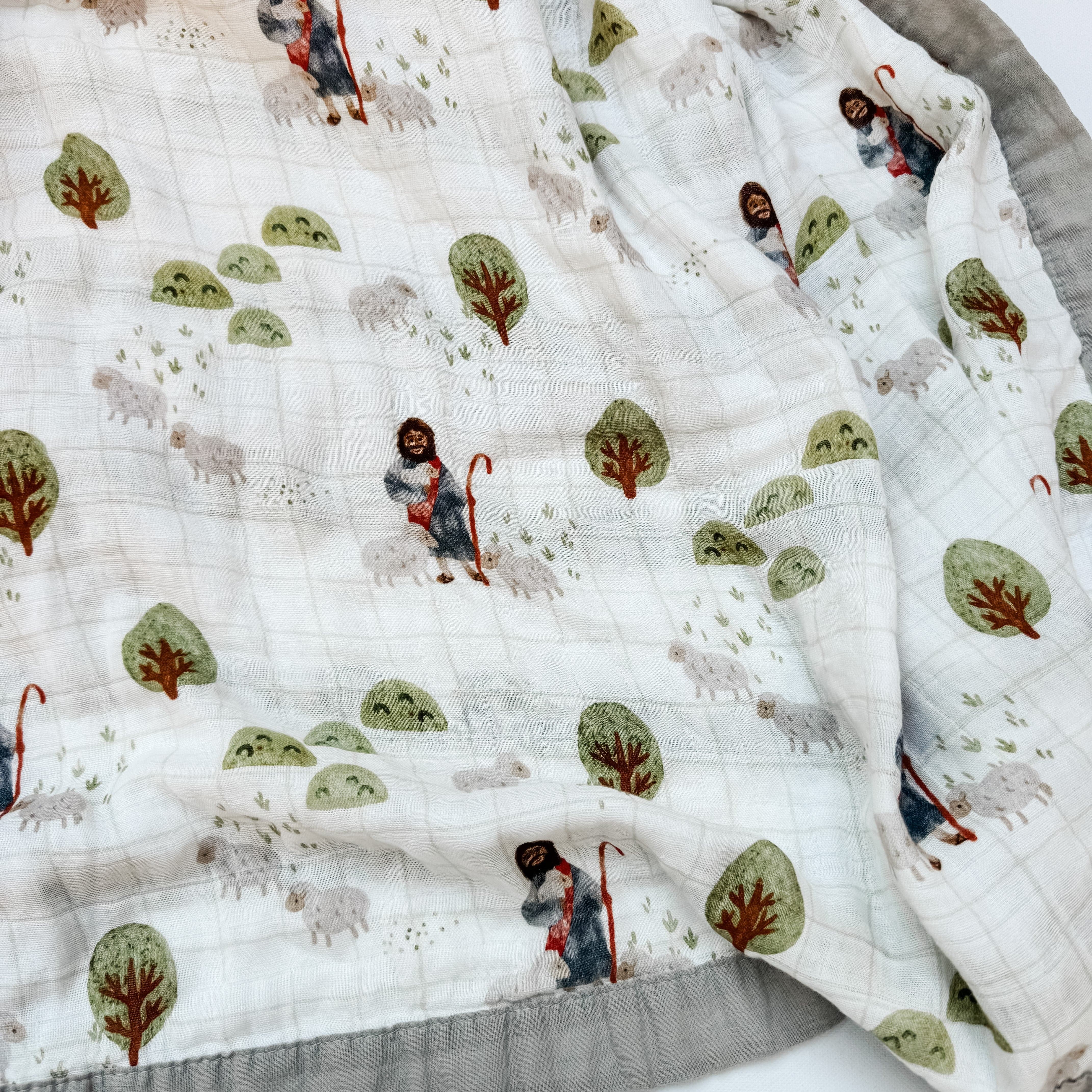 The Lord Is My Shepherd - Catholic Luxury Double Sided Muslin Blanket