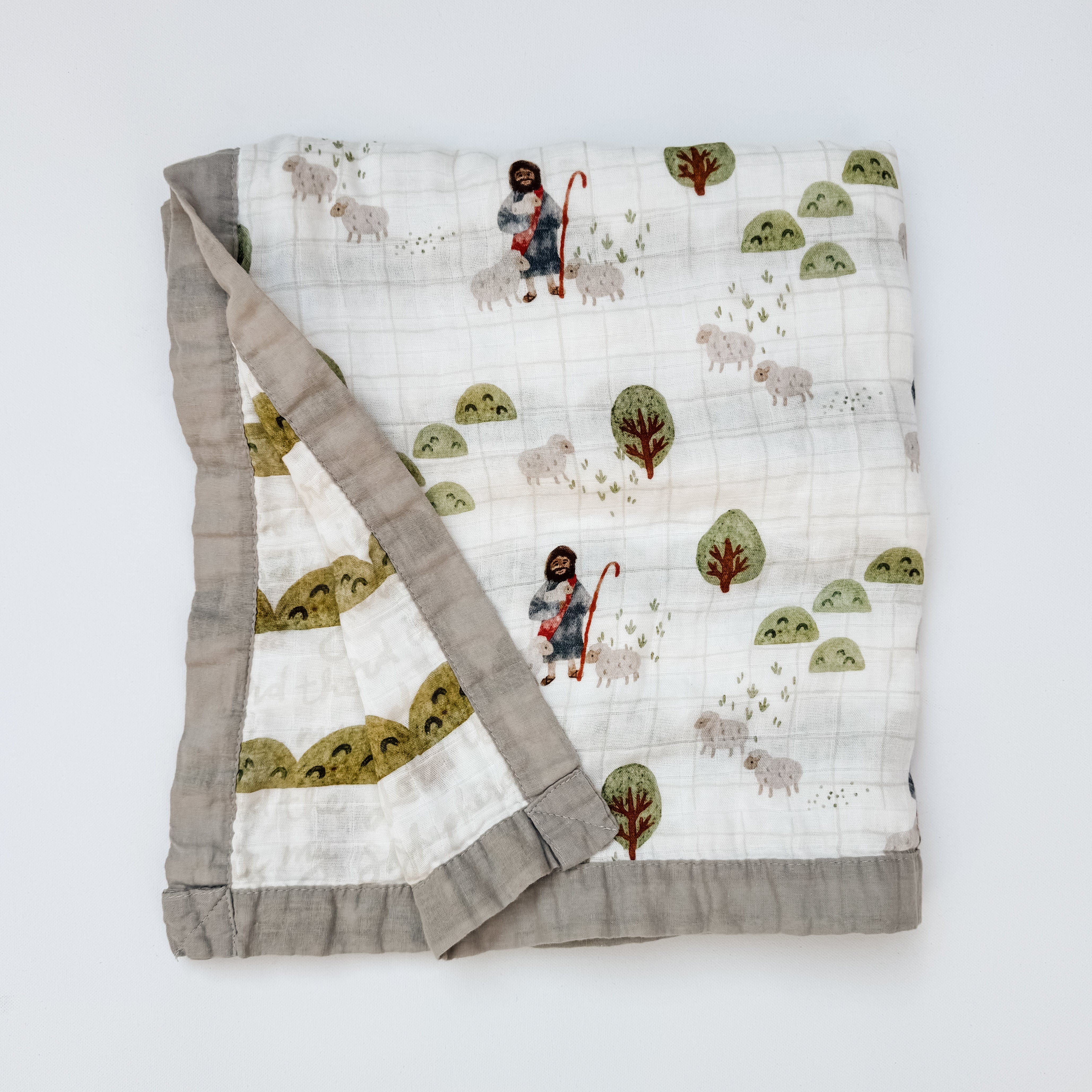 The Lord Is My Shepherd - Catholic Luxury Double Sided Muslin Blanket