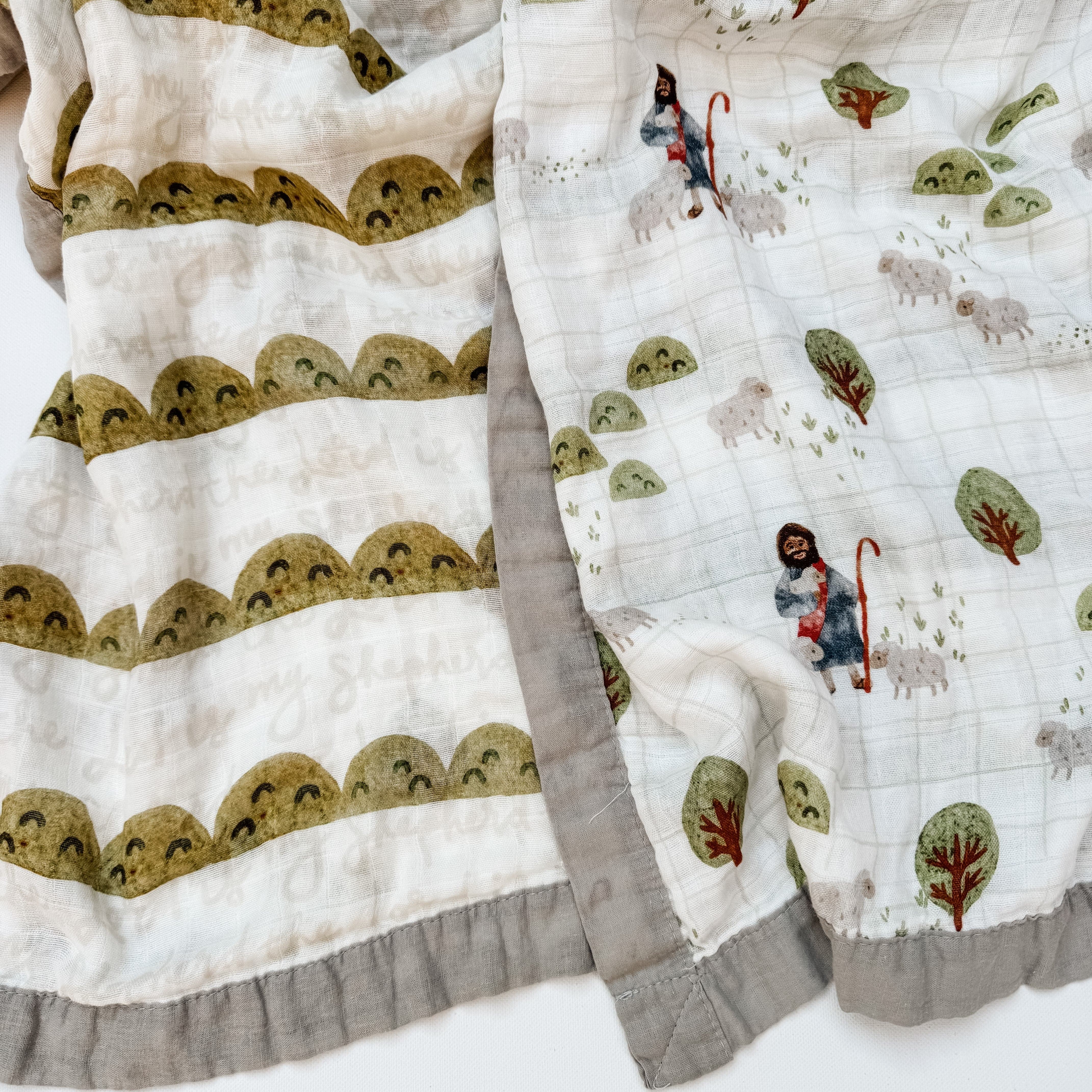 The Lord Is My Shepherd - Catholic Luxury Double Sided Muslin Blanket