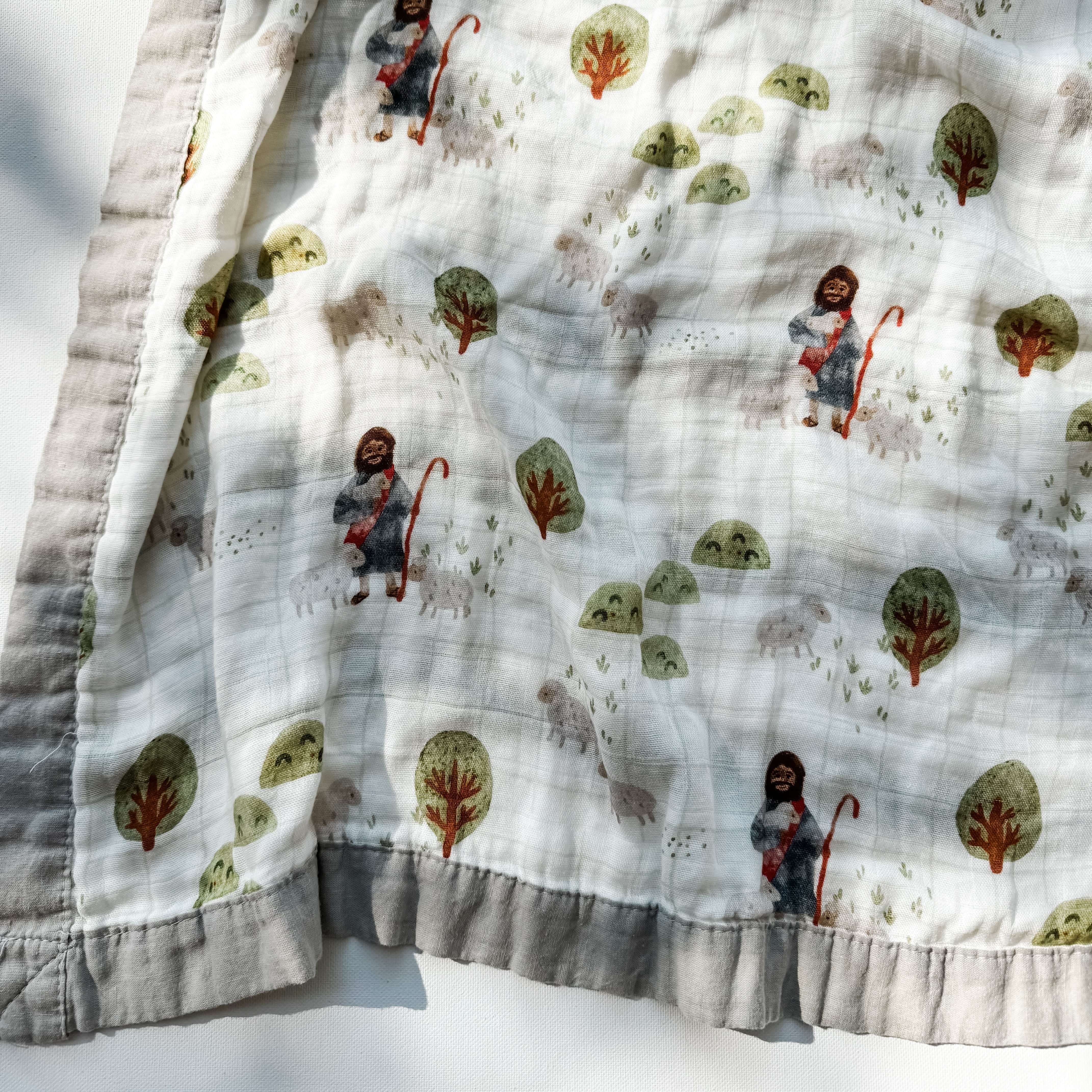 The Lord Is My Shepherd - Catholic Luxury Double Sided Muslin Blanket