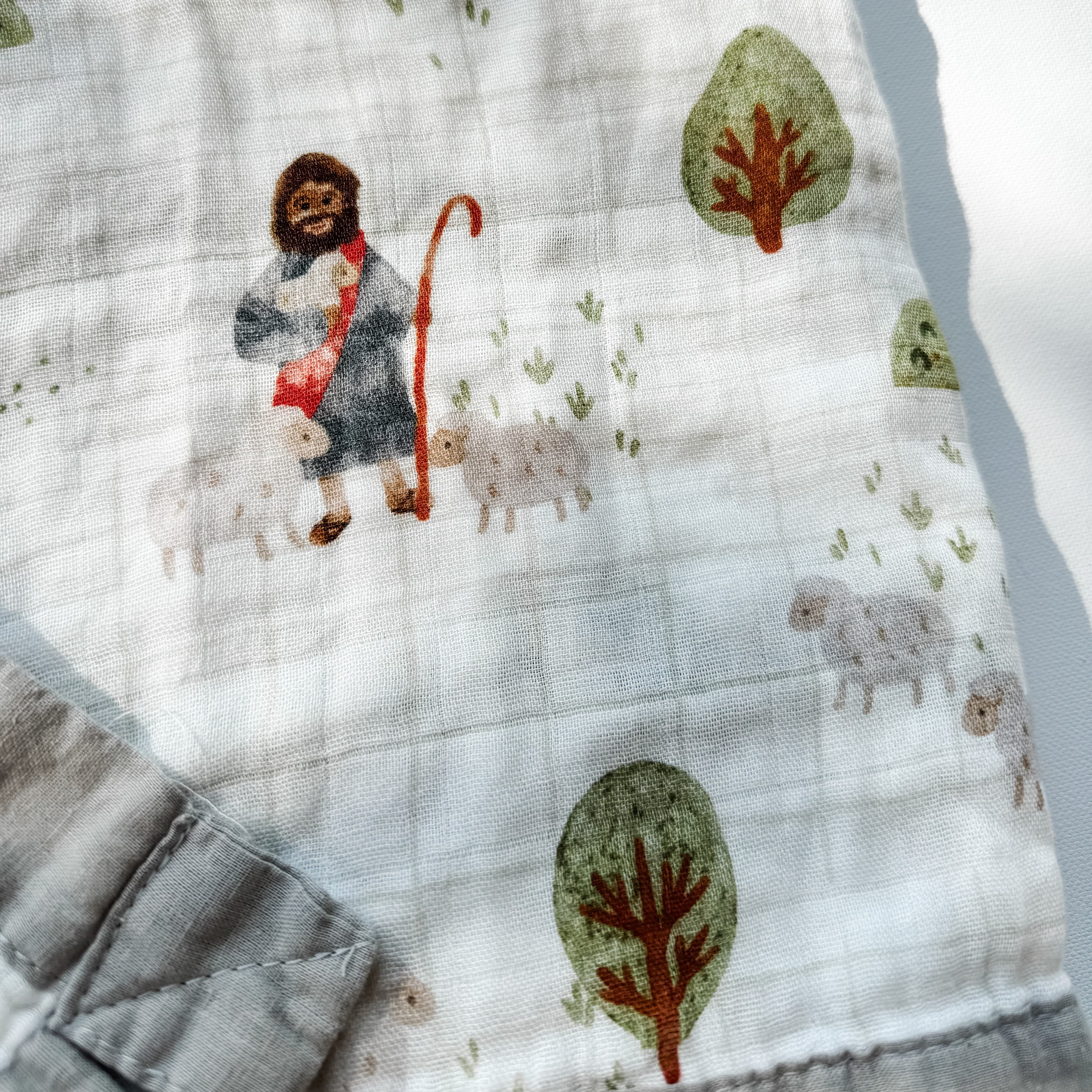 The Lord Is My Shepherd - Catholic Luxury Double Sided Muslin Blanket